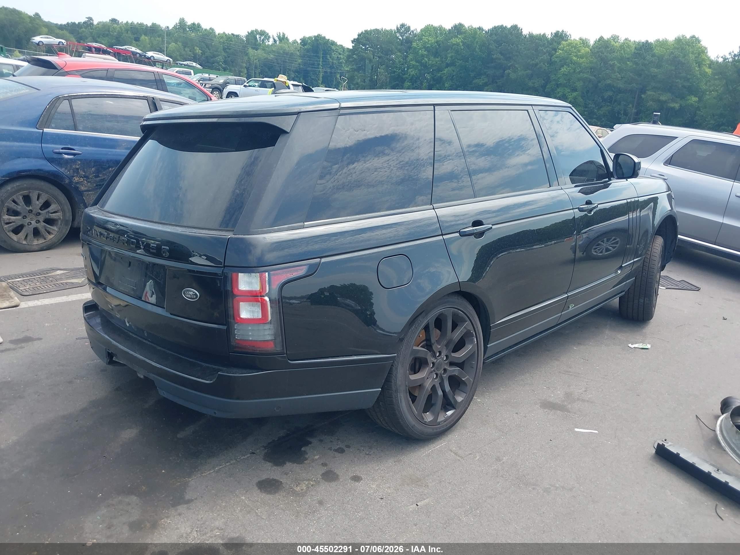 2016 Land Rover Range Rover 5.0l V8 Supercharged Black vin: SALGS3EF0GA259849