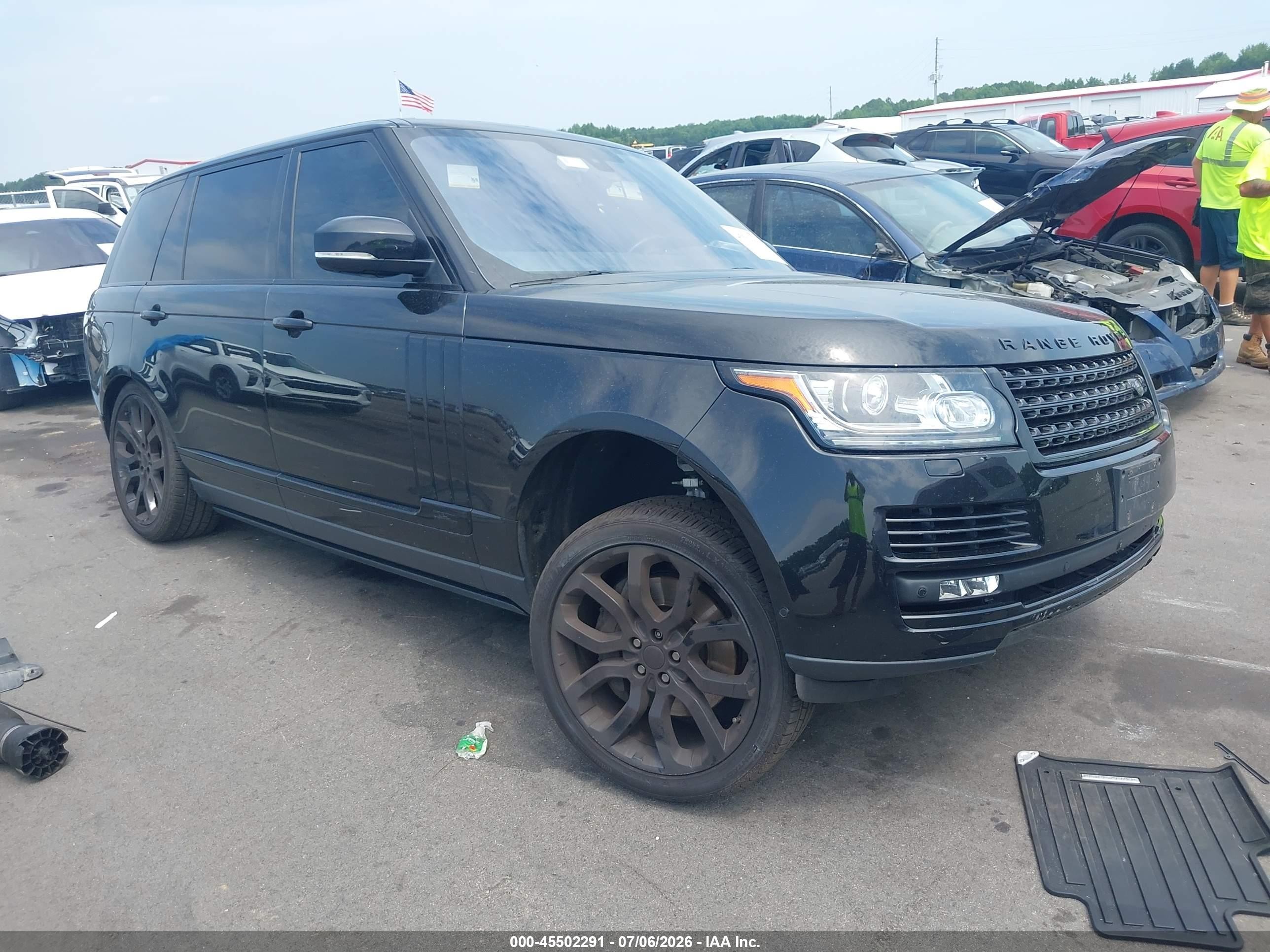 2016 Land Rover Range Rover 5.0l V8 Supercharged Black vin: SALGS3EF0GA259849