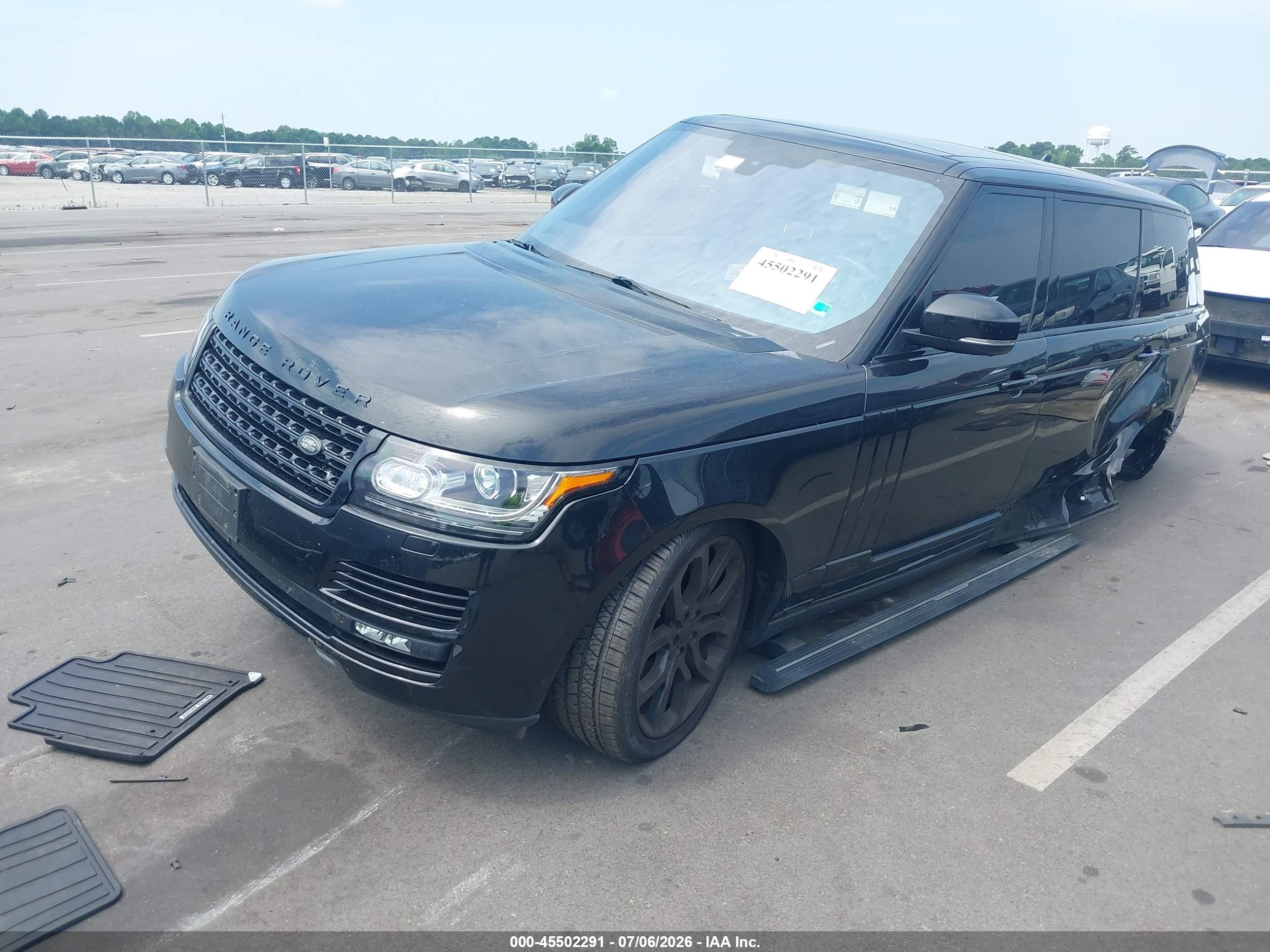 2016 Land Rover Range Rover 5.0l V8 Supercharged Black vin: SALGS3EF0GA259849
