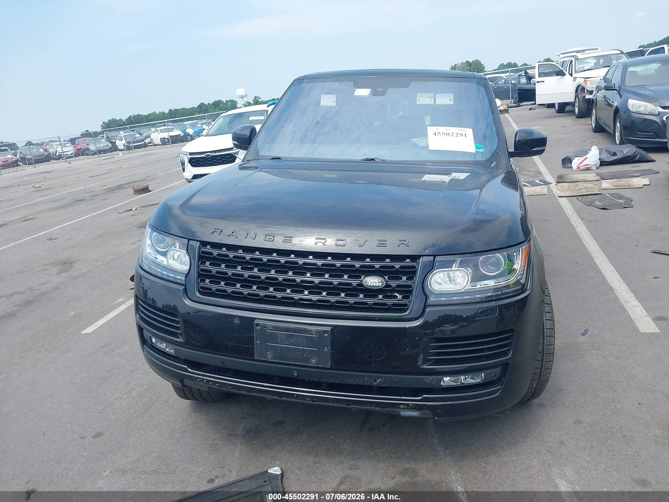 2016 Land Rover Range Rover 5.0l V8 Supercharged Black vin: SALGS3EF0GA259849