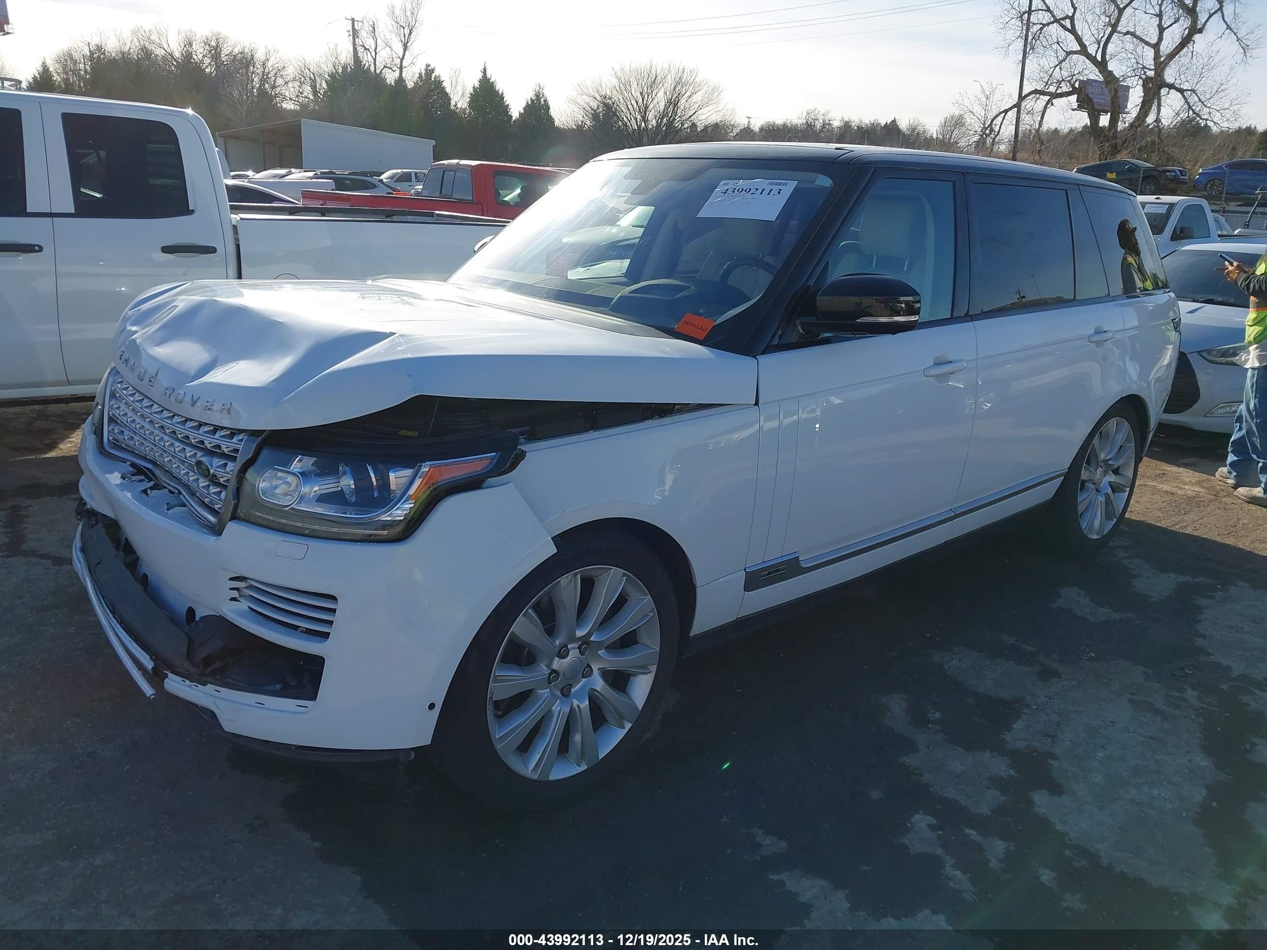 2016 Land Rover Range Rover 5.0l V8 Supercharged White vin: SALGS3EF4GA257683