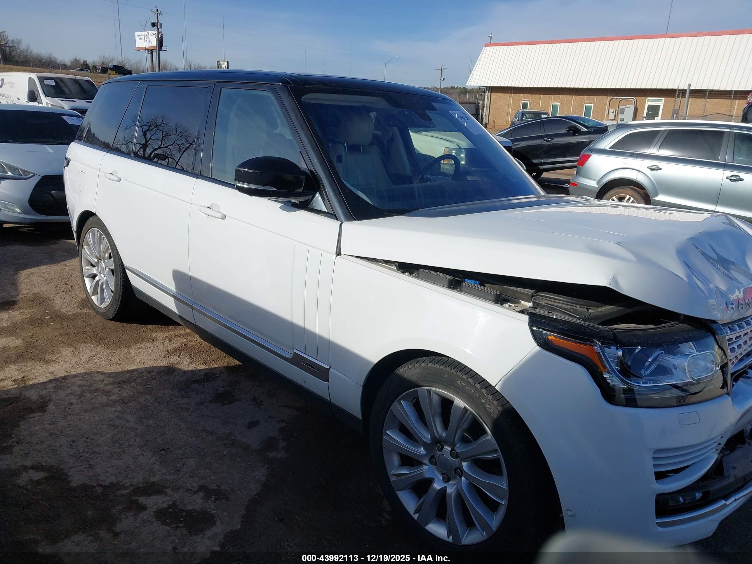 2016 Land Rover Range Rover 5.0l V8 Supercharged White vin: SALGS3EF4GA257683