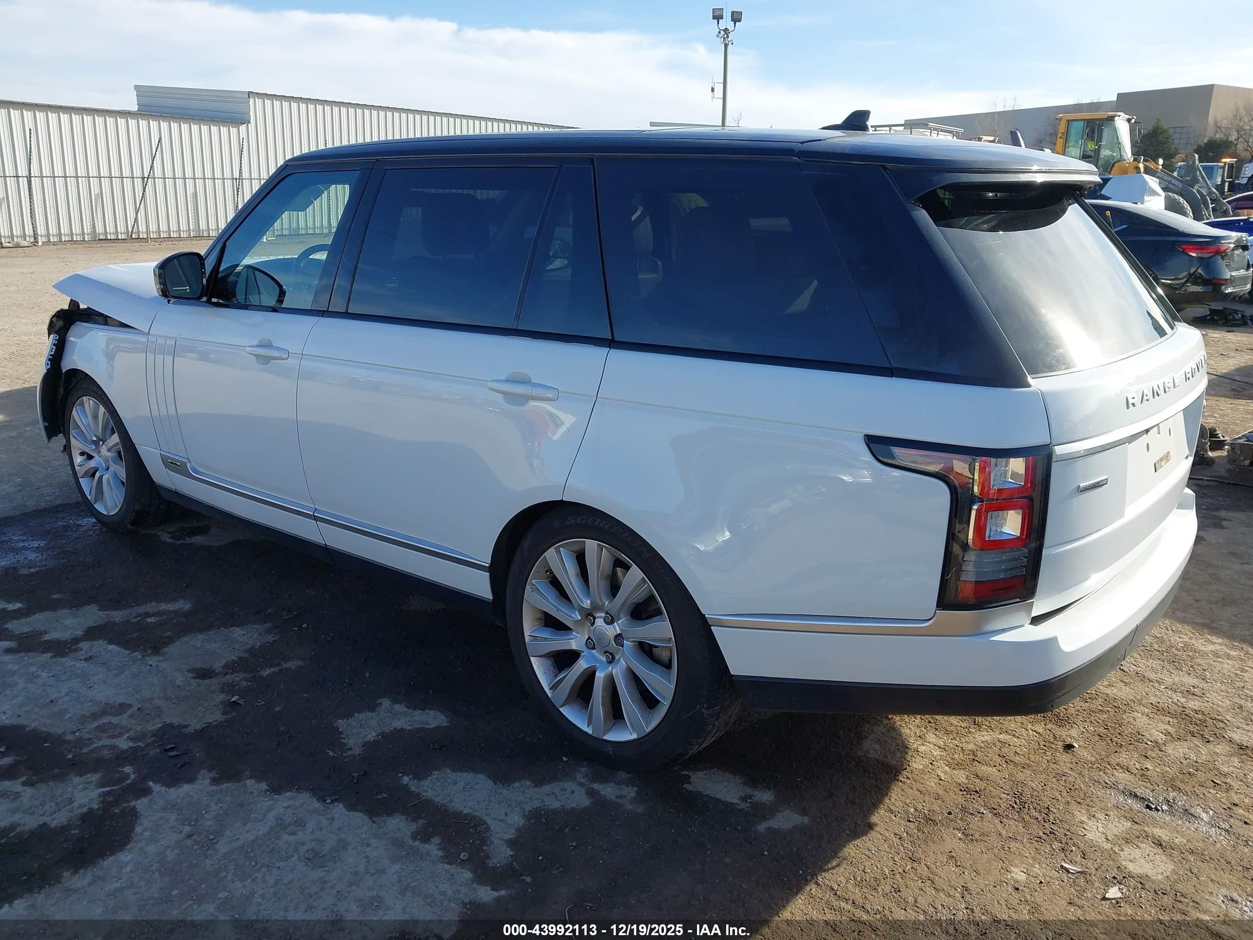 2016 Land Rover Range Rover 5.0l V8 Supercharged White vin: SALGS3EF4GA257683