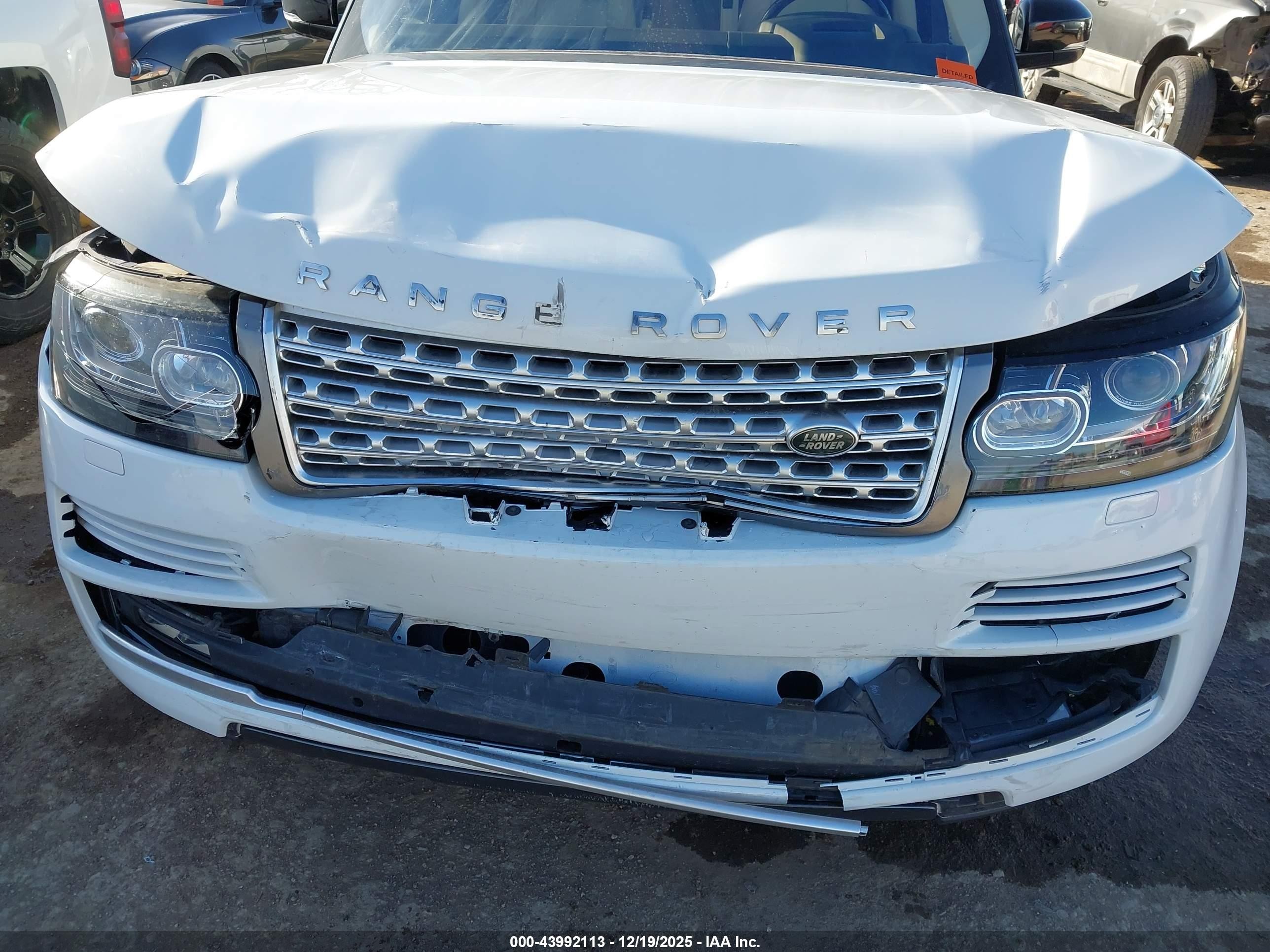 2016 Land Rover Range Rover 5.0l V8 Supercharged White vin: SALGS3EF4GA257683