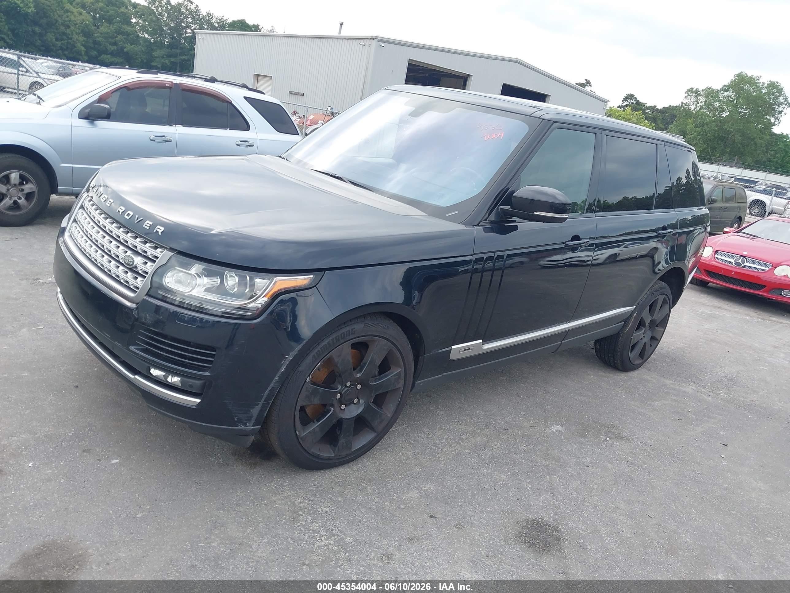 2016 Land Rover Range Rover 5.0l V8 Supercharged Black vin: SALGS3EF4GA270465