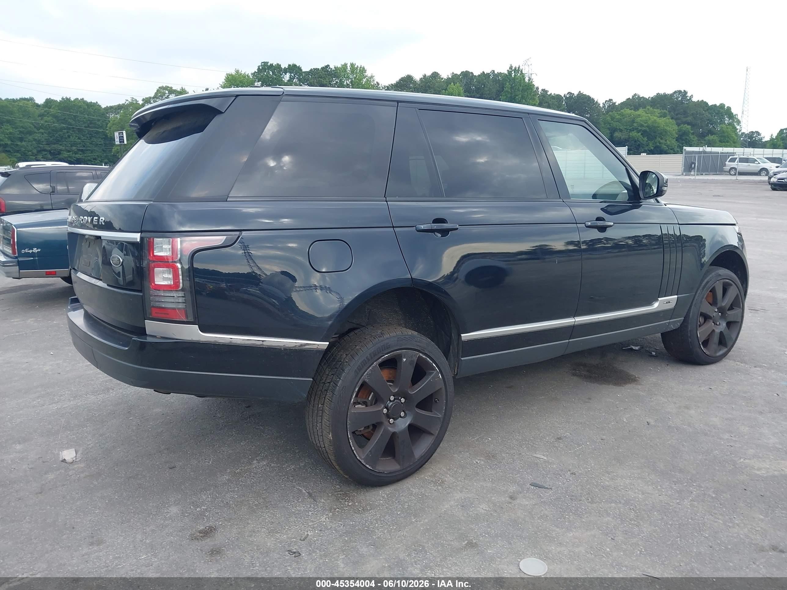 2016 Land Rover Range Rover 5.0l V8 Supercharged Black vin: SALGS3EF4GA270465