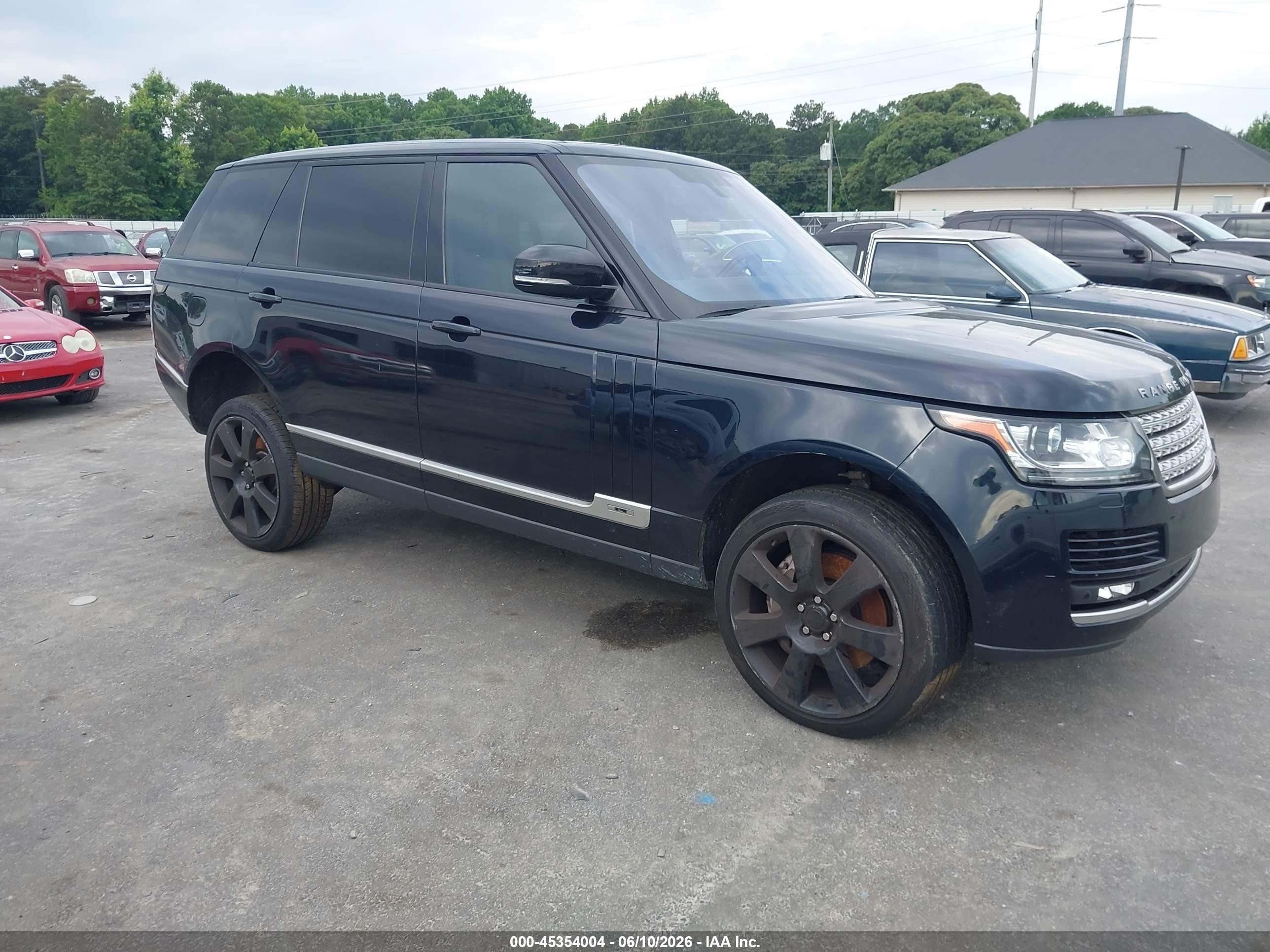 2016 Land Rover Range Rover 5.0l V8 Supercharged Black vin: SALGS3EF4GA270465