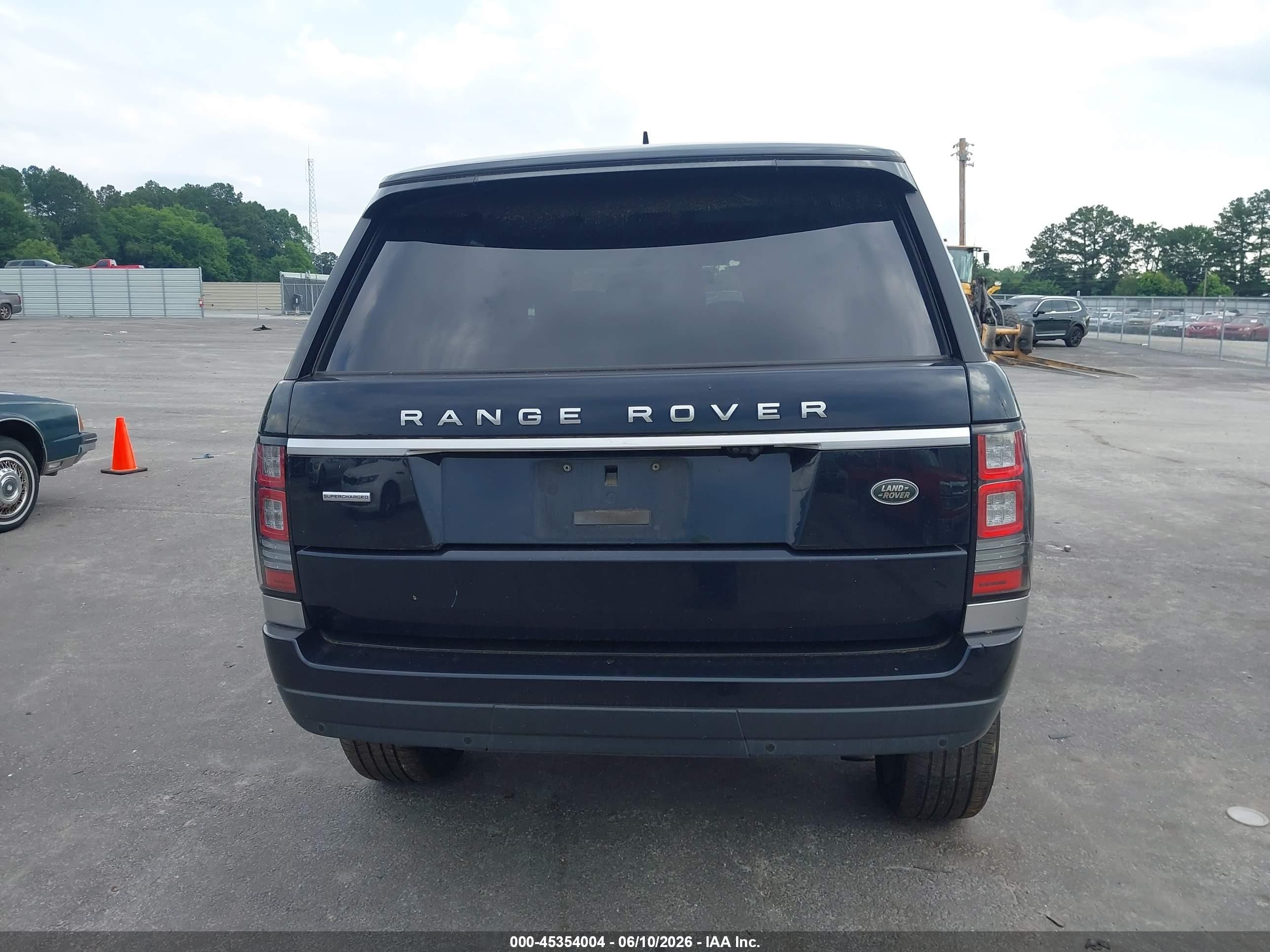 2016 Land Rover Range Rover 5.0l V8 Supercharged Black vin: SALGS3EF4GA270465