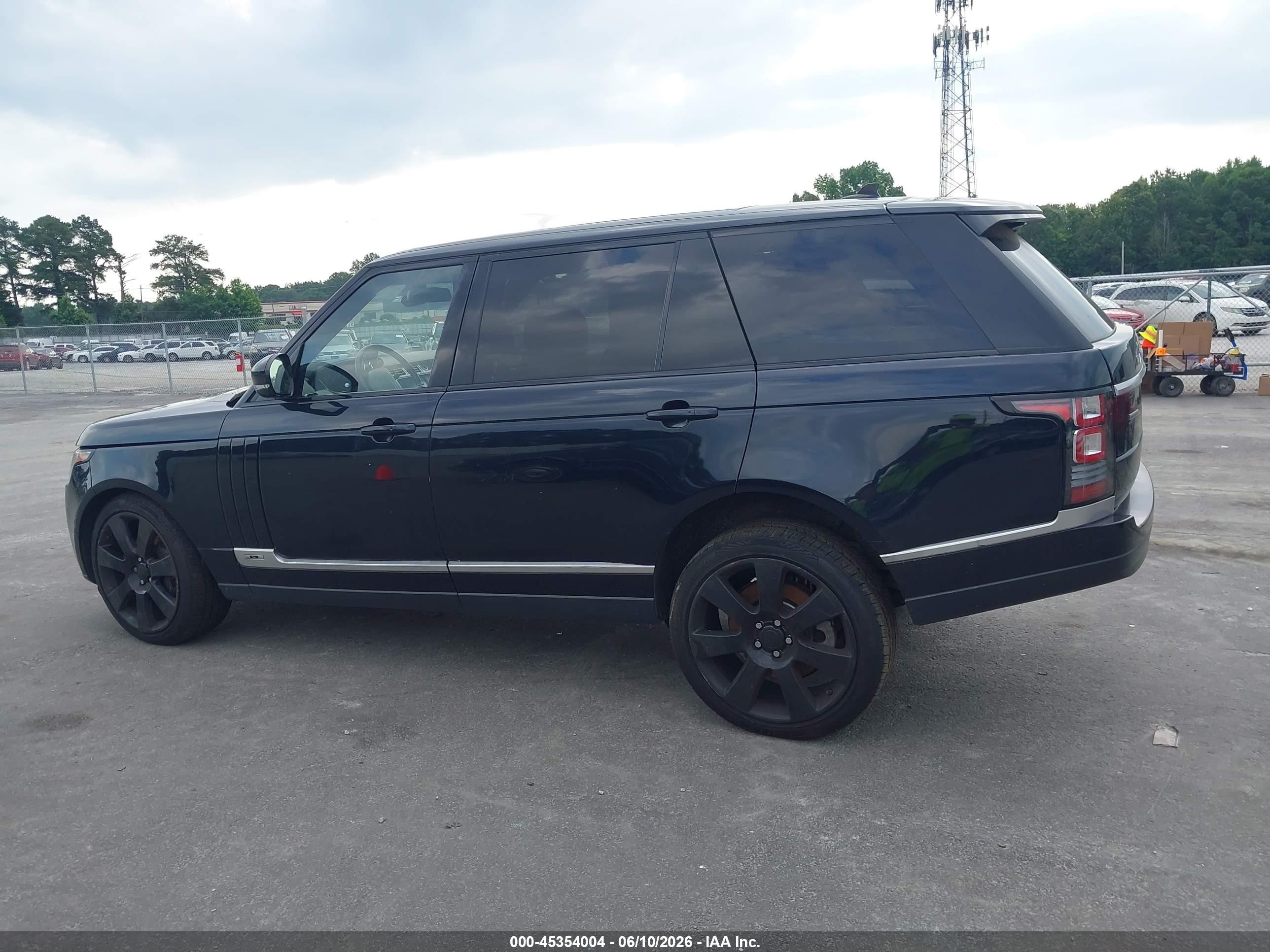 2016 Land Rover Range Rover 5.0l V8 Supercharged Black vin: SALGS3EF4GA270465