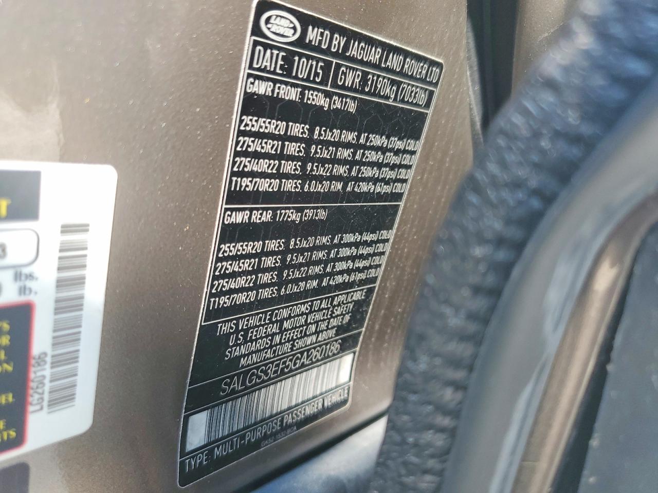 2016 Land Rover Range Rover Supercharged Brown vin: SALGS3EF5GA260186