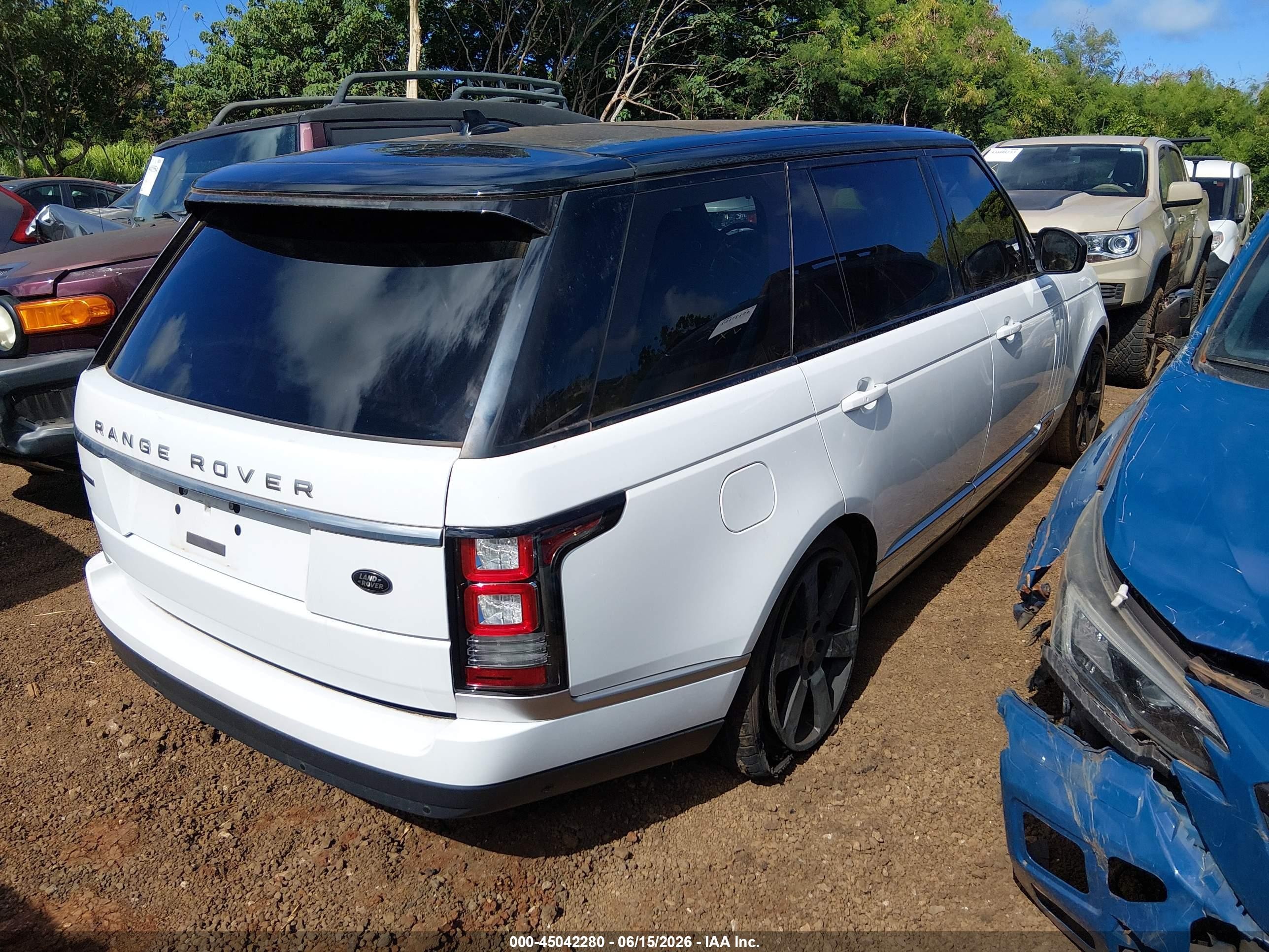 2015 Land Rover Range Rover 5.0l V8 Supercharged Белый vin: SALGS3TF0FA226514
