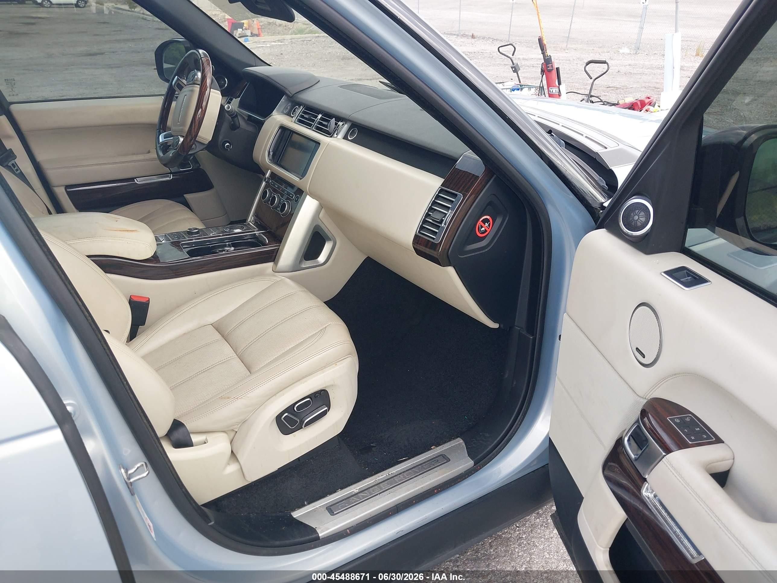 2014 Land Rover Range Rover 5.0l V8 Supercharged Light Blue vin: SALGS3TF1EA193182