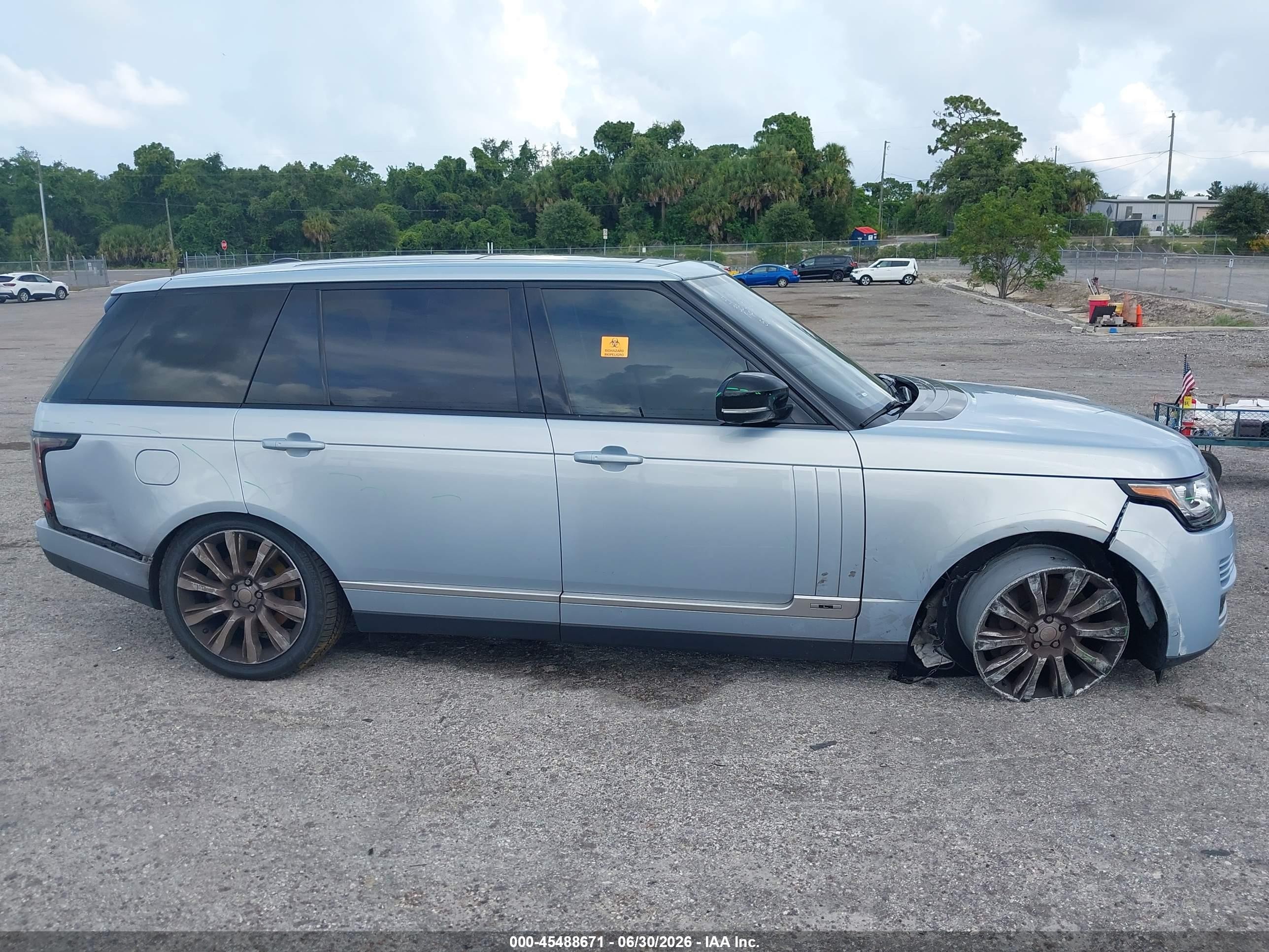 2014 Land Rover Range Rover 5.0l V8 Supercharged Light Blue vin: SALGS3TF1EA193182