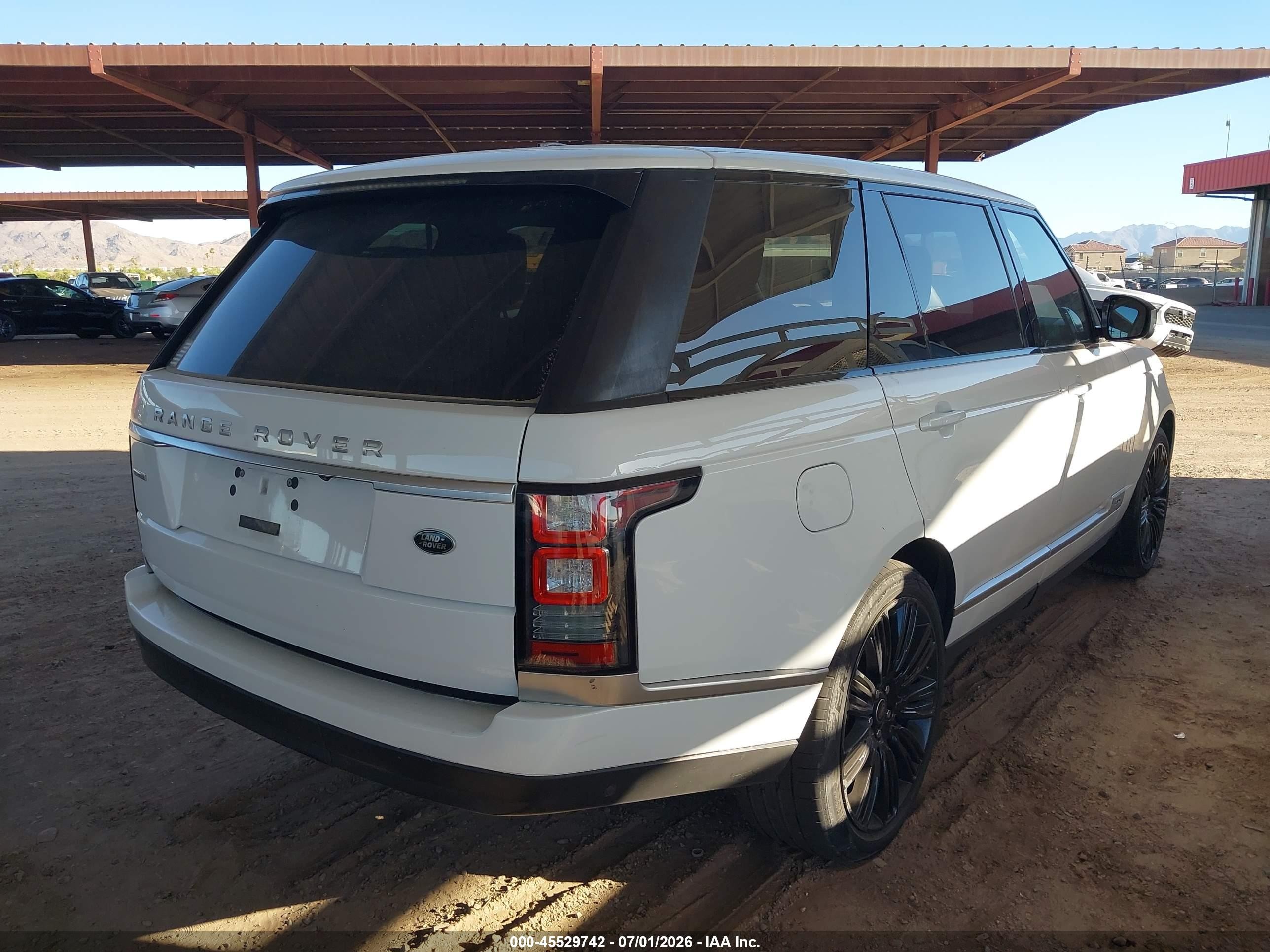 2015 Land Rover Range Rover 5.0l V8 Supercharged White vin: SALGS3TF2FA239992