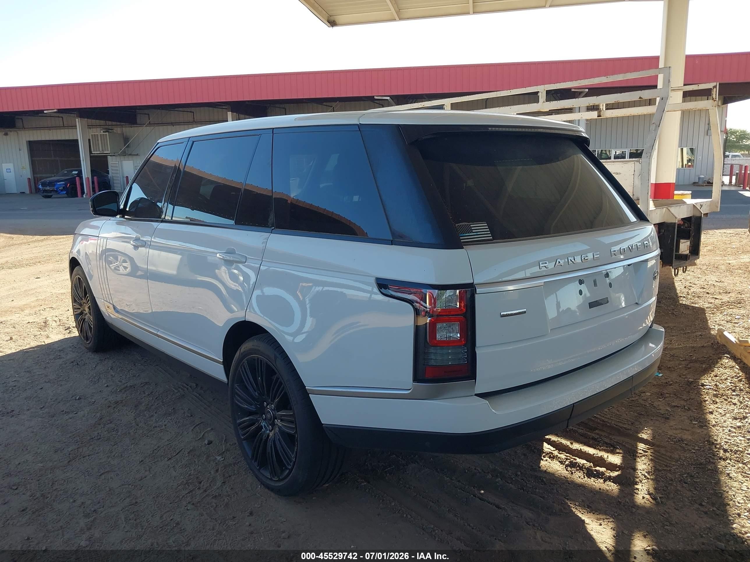 2015 Land Rover Range Rover 5.0l V8 Supercharged White vin: SALGS3TF2FA239992