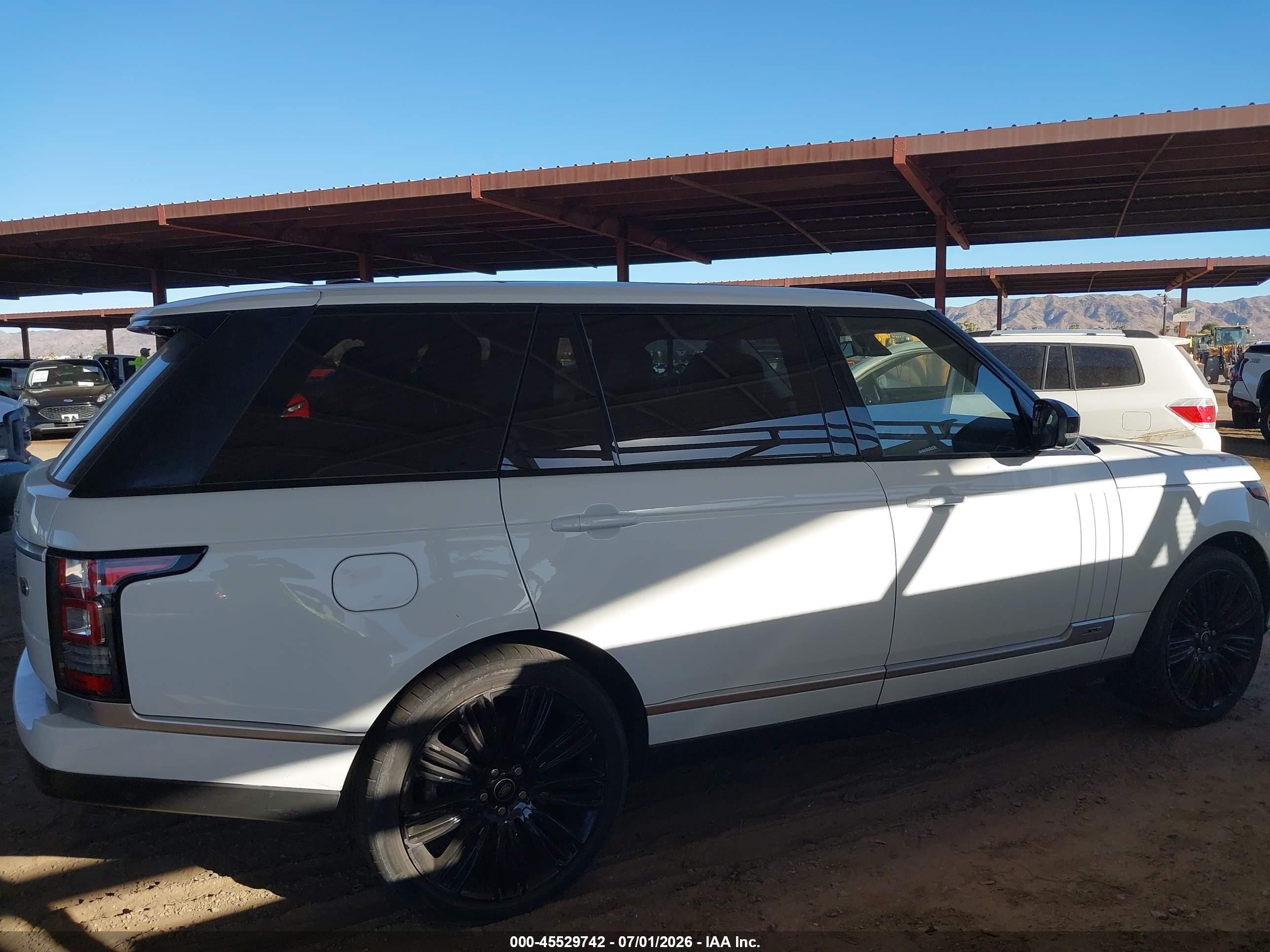 2015 Land Rover Range Rover 5.0l V8 Supercharged White vin: SALGS3TF2FA239992
