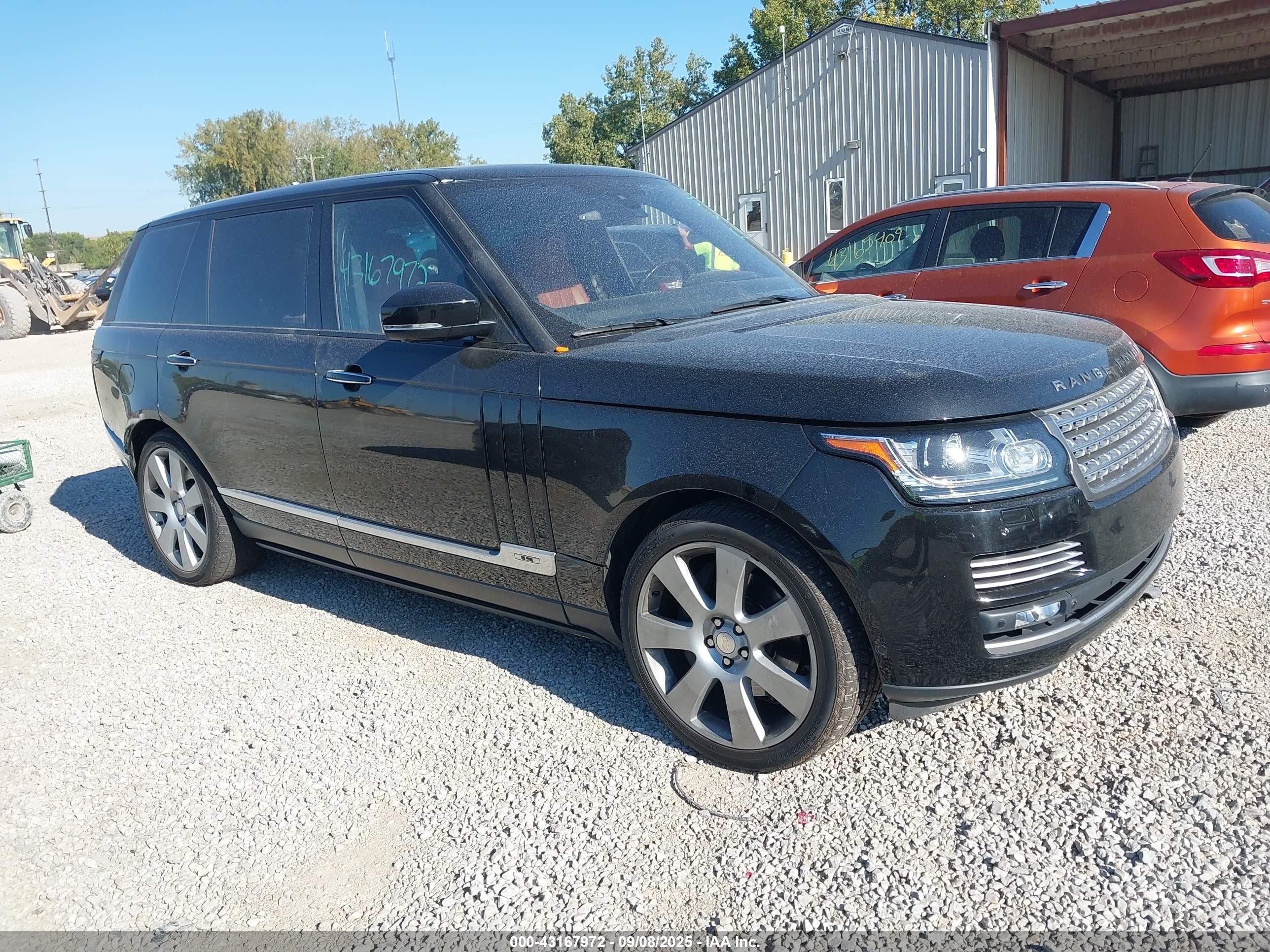 2015 Land Rover Range Rover 5.0l V8 Supercharged Autobiography Black vin: SALGV3TF6FA209644