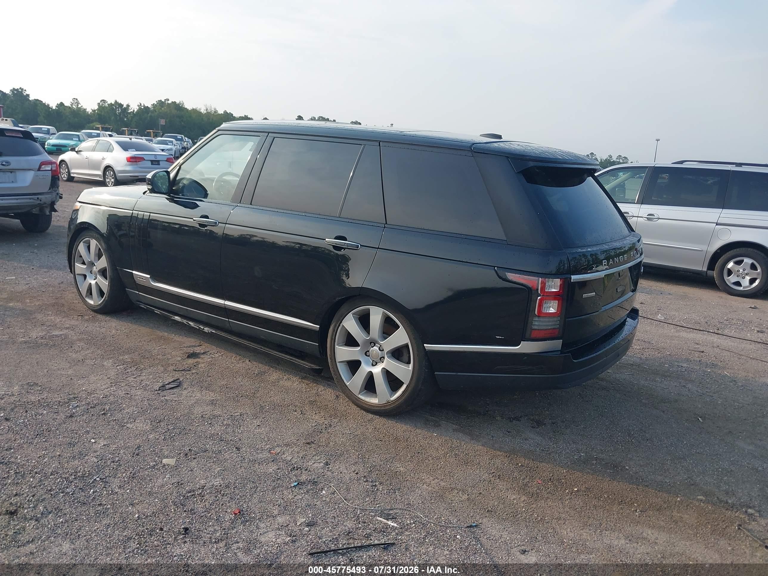 2015 Land Rover Range Rover 5.0l V8 Supercharged Autobiography Black vin: SALGV3TF6FA209644