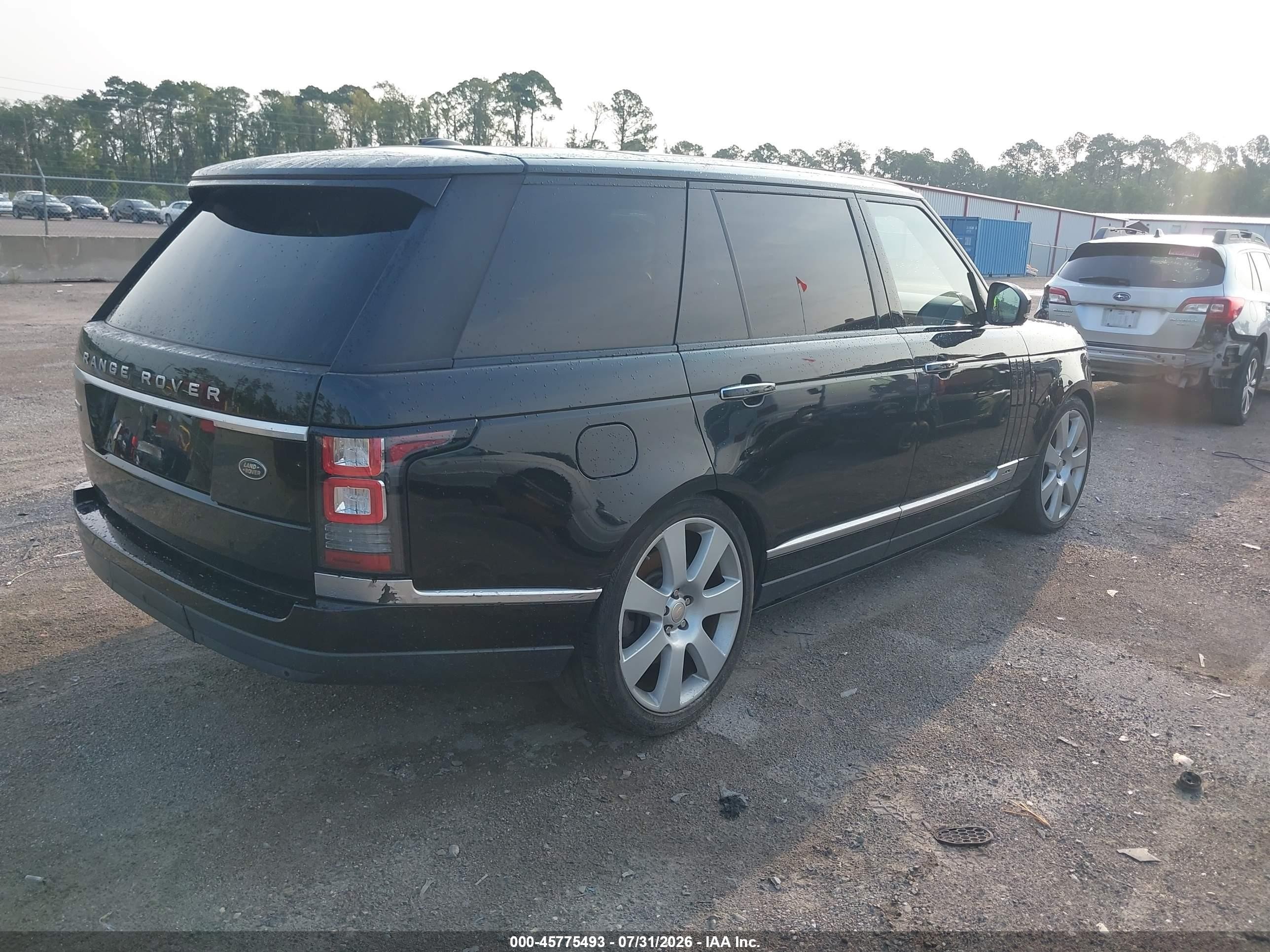 2015 Land Rover Range Rover 5.0l V8 Supercharged Autobiography Black vin: SALGV3TF6FA209644