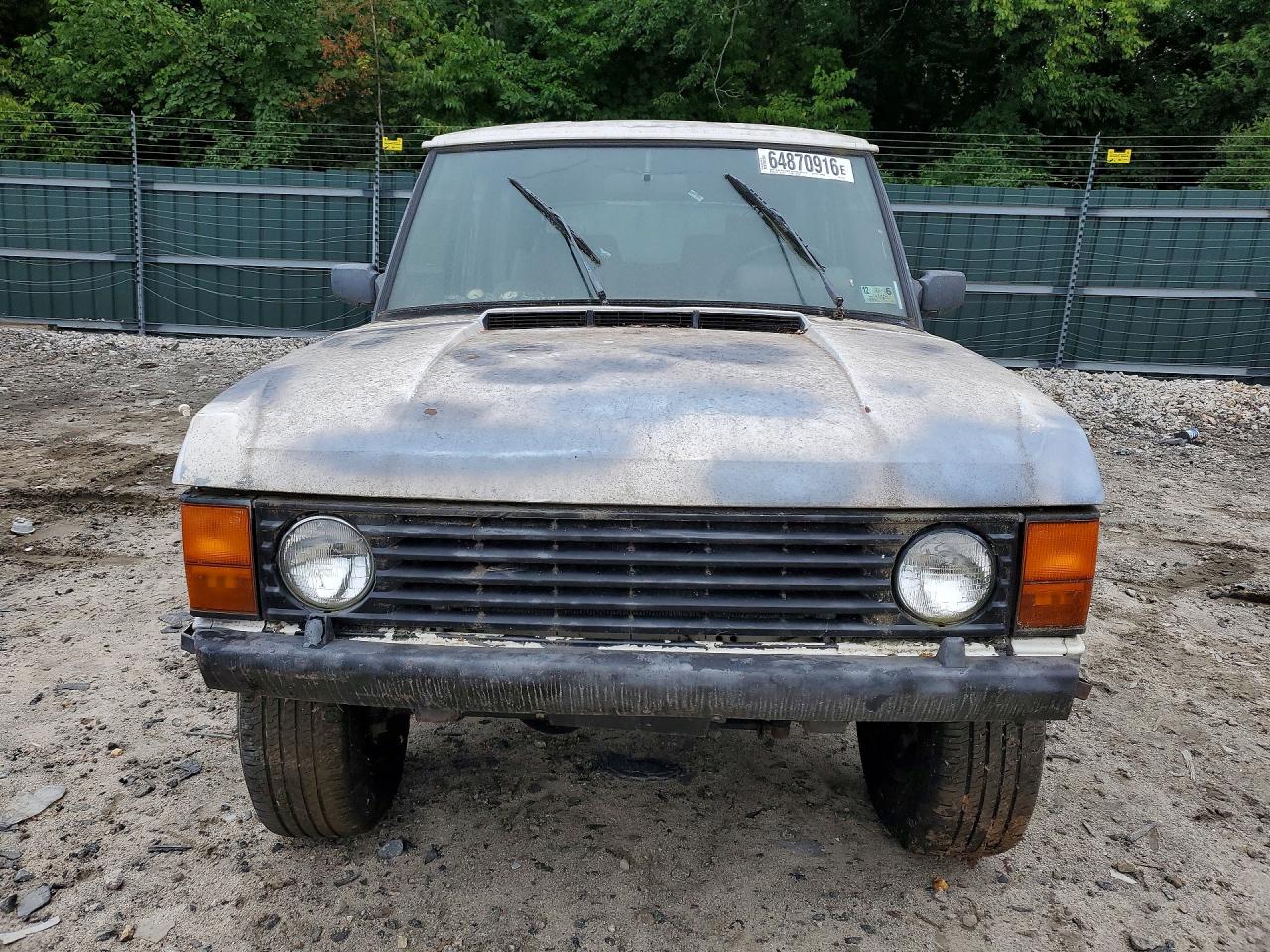 1993 Land Rover Range Rover White vin: SALHV1248PA627701