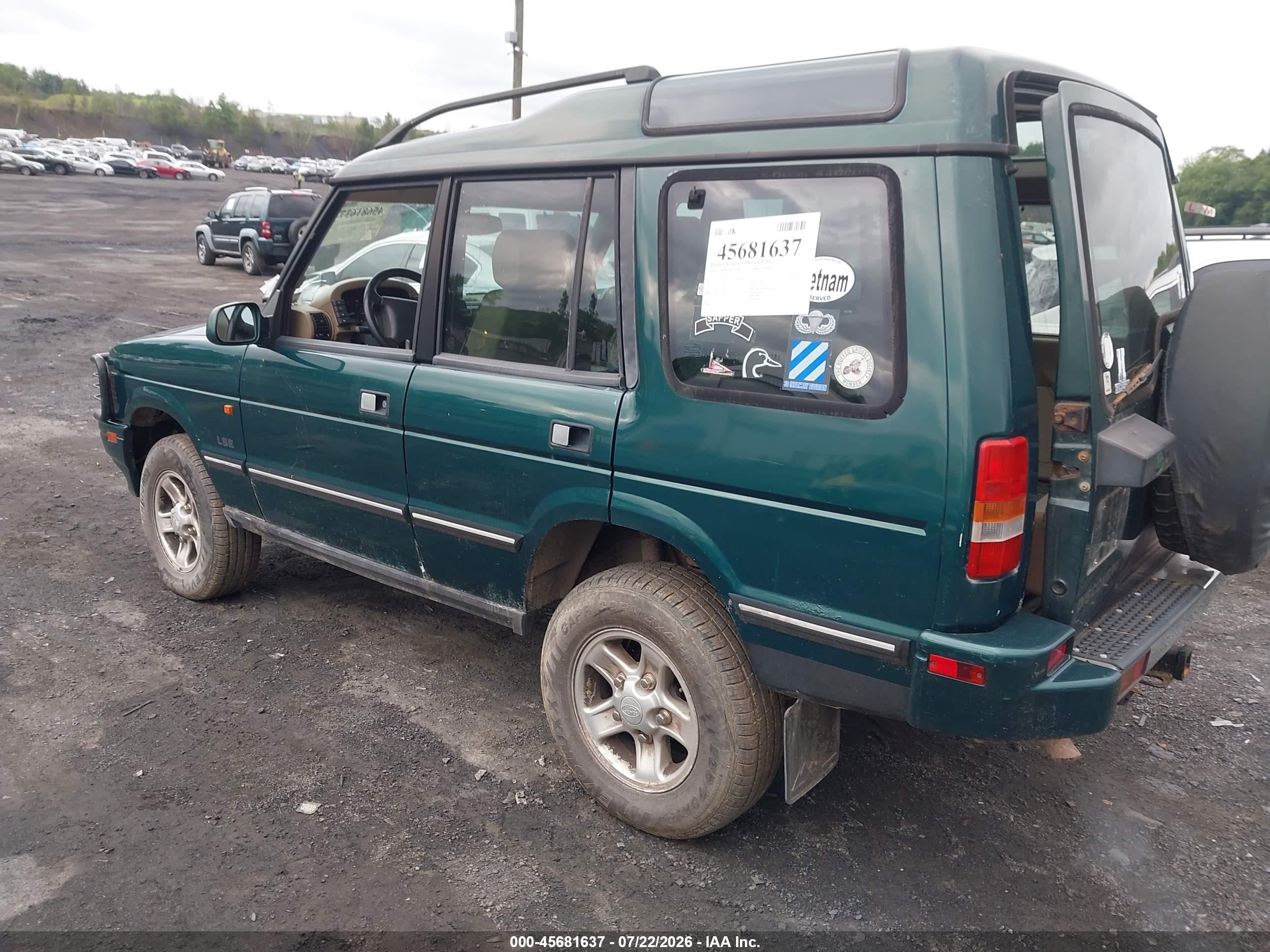 1998 Land Rover Discovery Le/ls Green vin: SALJY1249WA752066