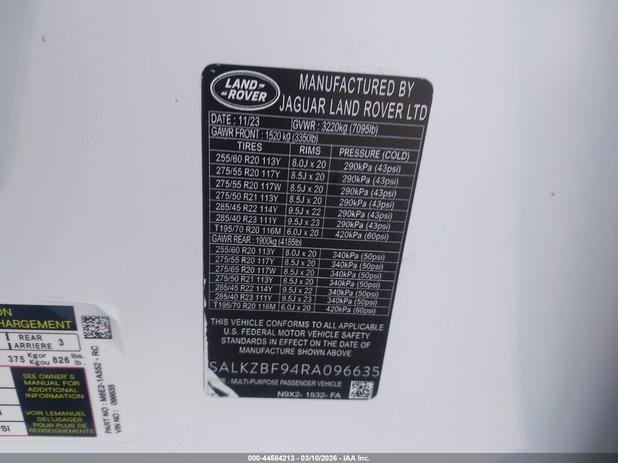 2024 Land Rover Range Rover P615 Sv White vin: SALKZBF97RA099349