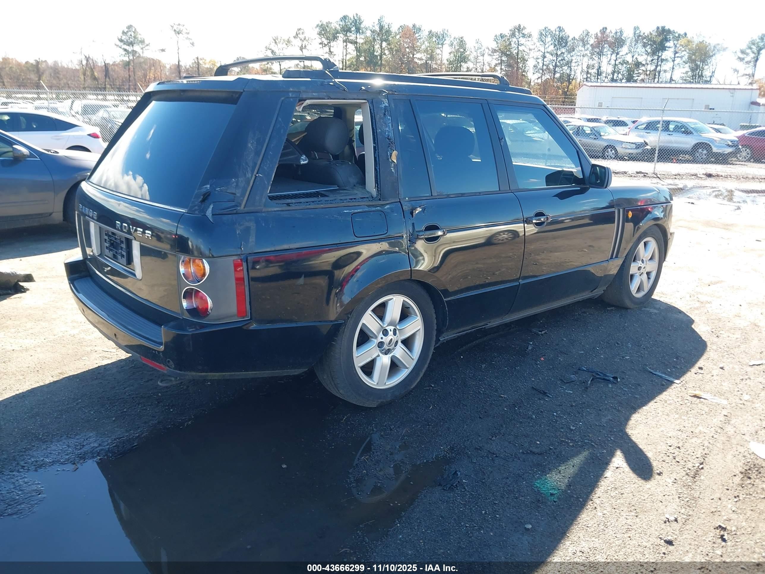 2003 Land Rover Range Rover Hse Black vin: SALMB11413A104541