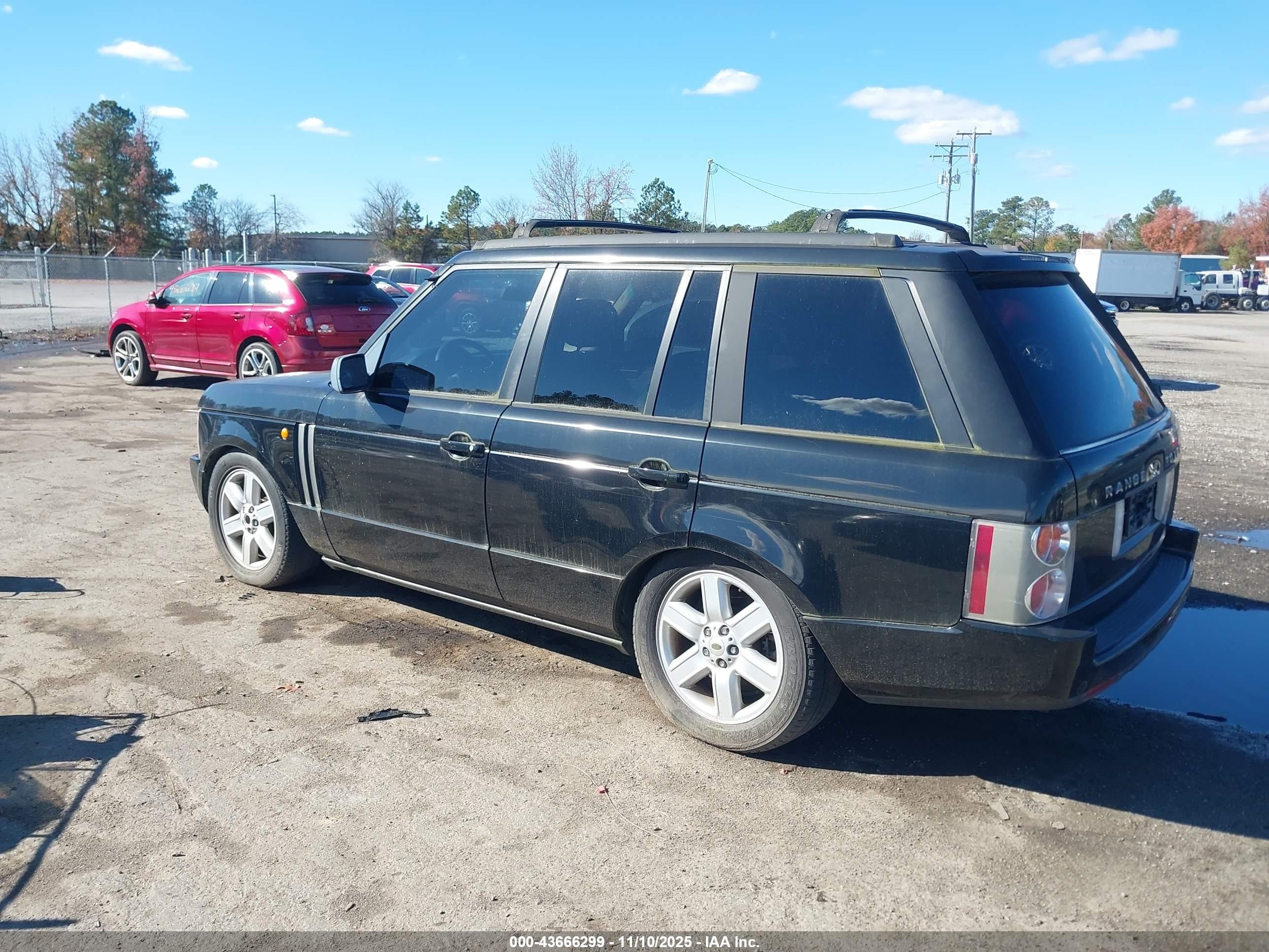 2003 Land Rover Range Rover Hse Black vin: SALMB11413A104541
