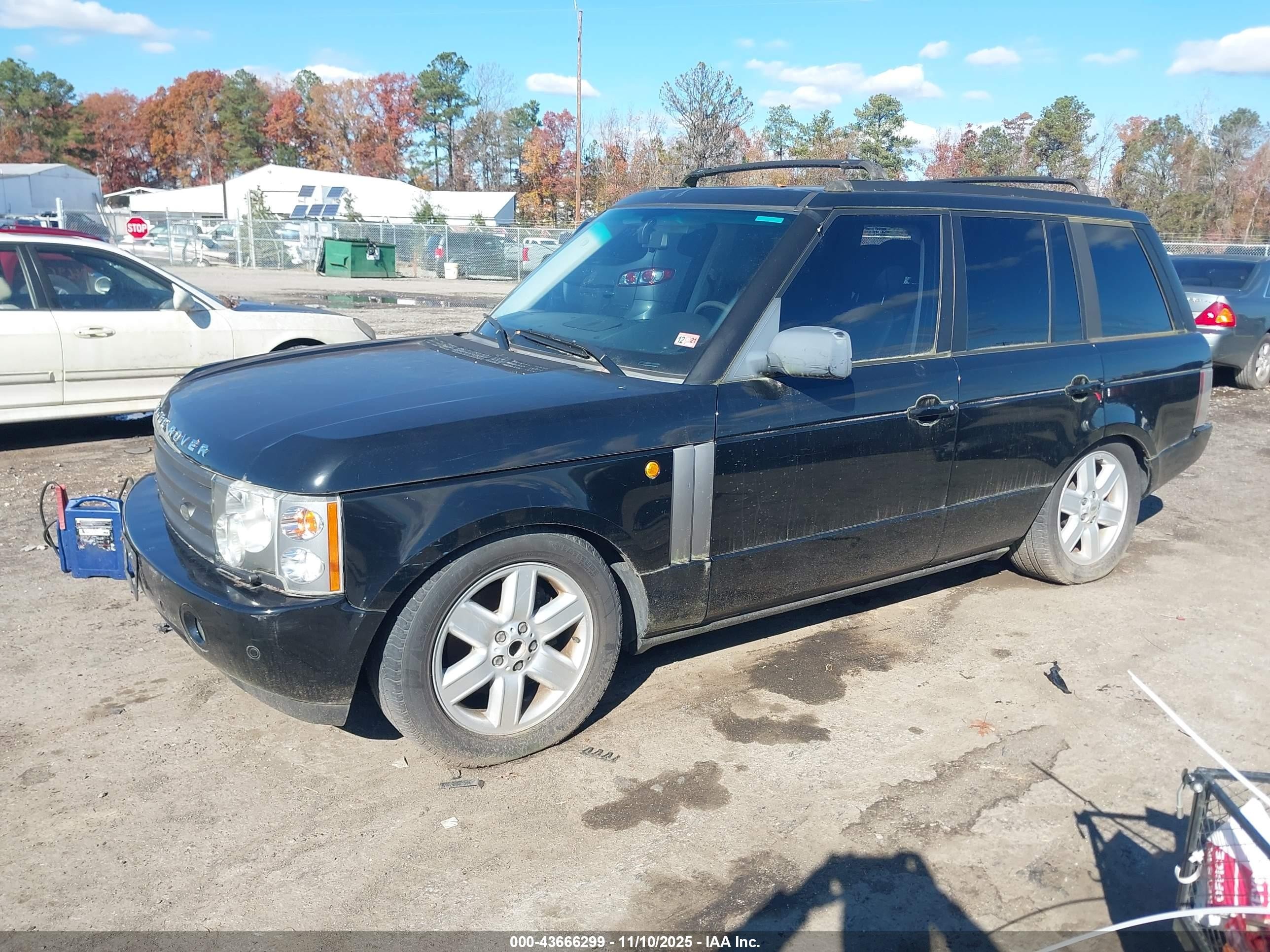2003 Land Rover Range Rover Hse Black vin: SALMB11413A104541