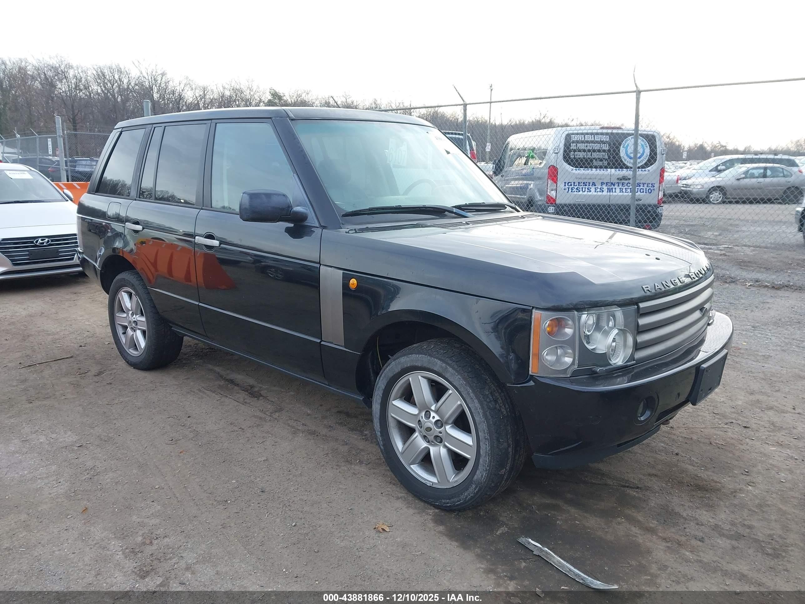 2003 Land Rover Range Rover Hse Black vin: SALMB11423A109117