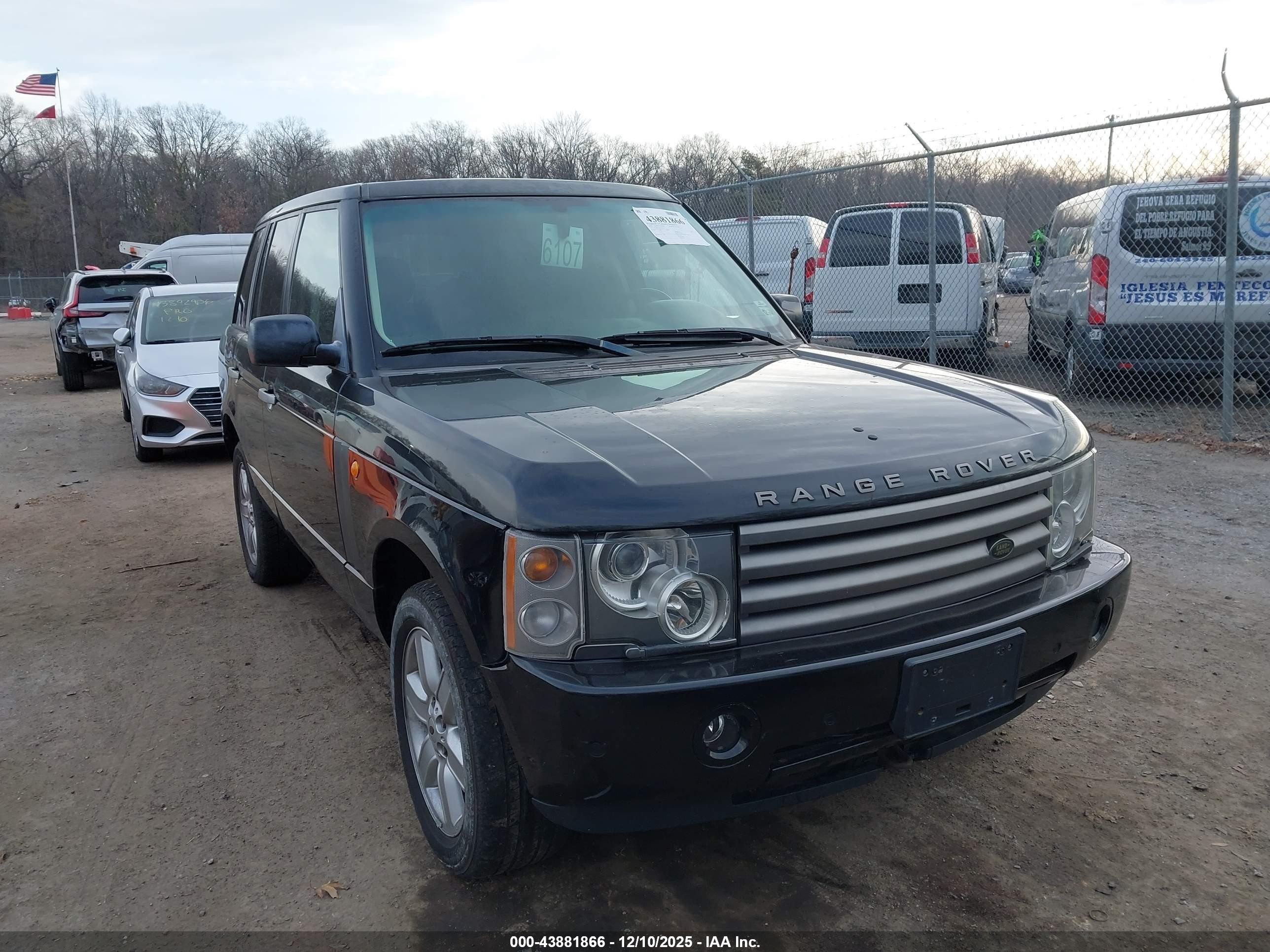 2003 Land Rover Range Rover Hse Black vin: SALMB11423A109117