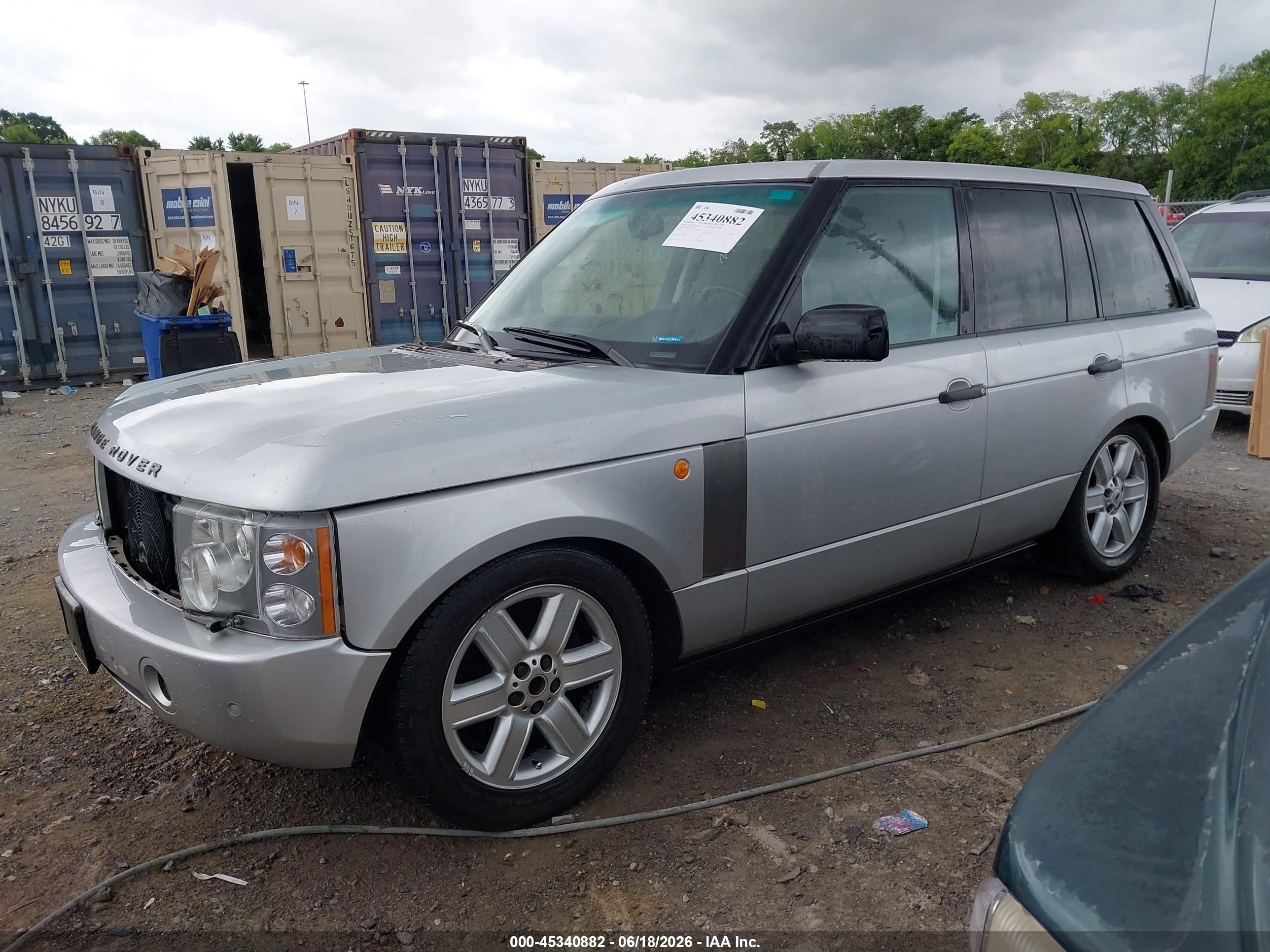 2003 Land Rover Range Rover Hse Серебряный vin: SALMB11463A110495
