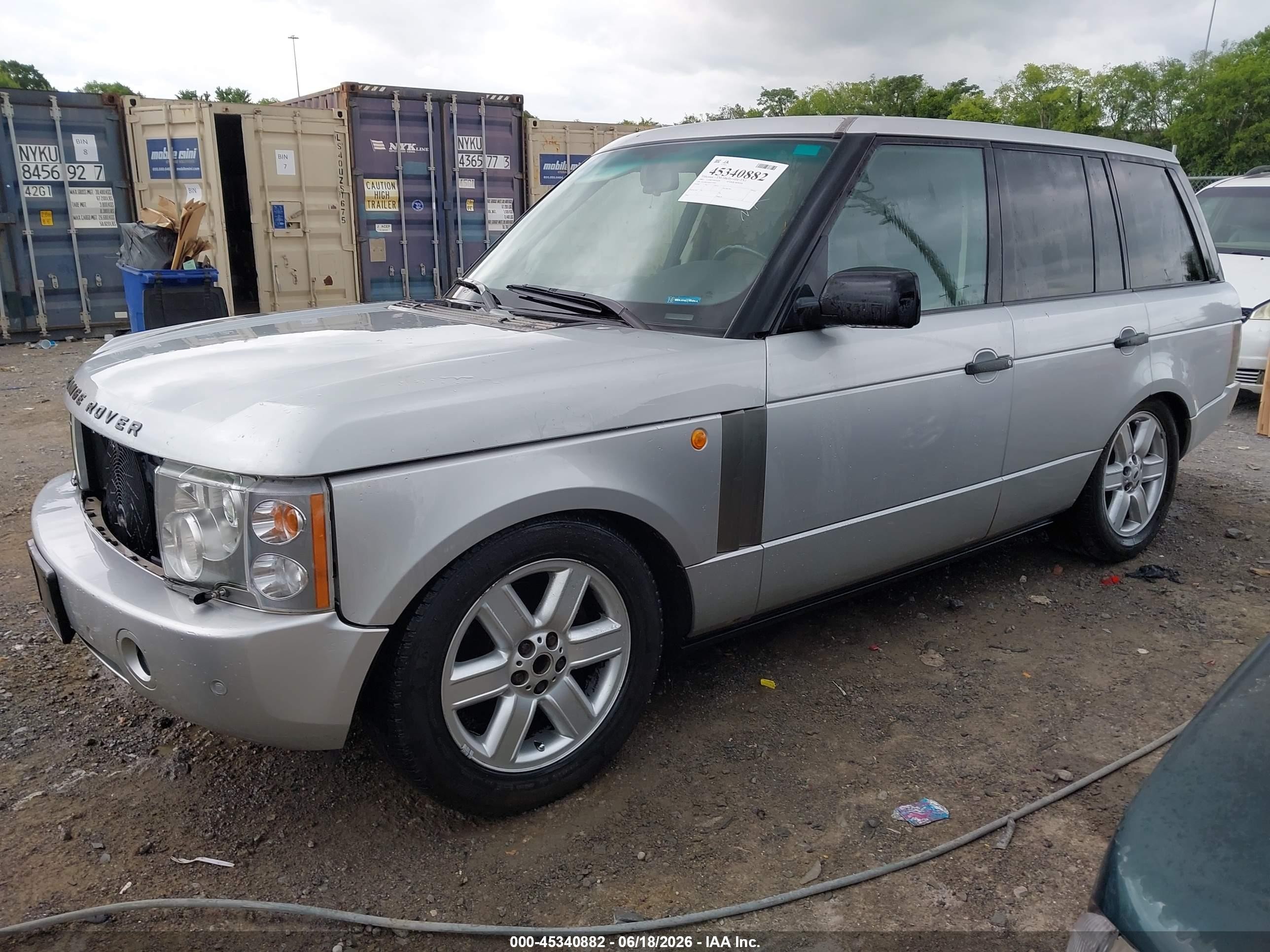 2003 Land Rover Range Rover Hse Серебряный vin: SALMB11463A110495
