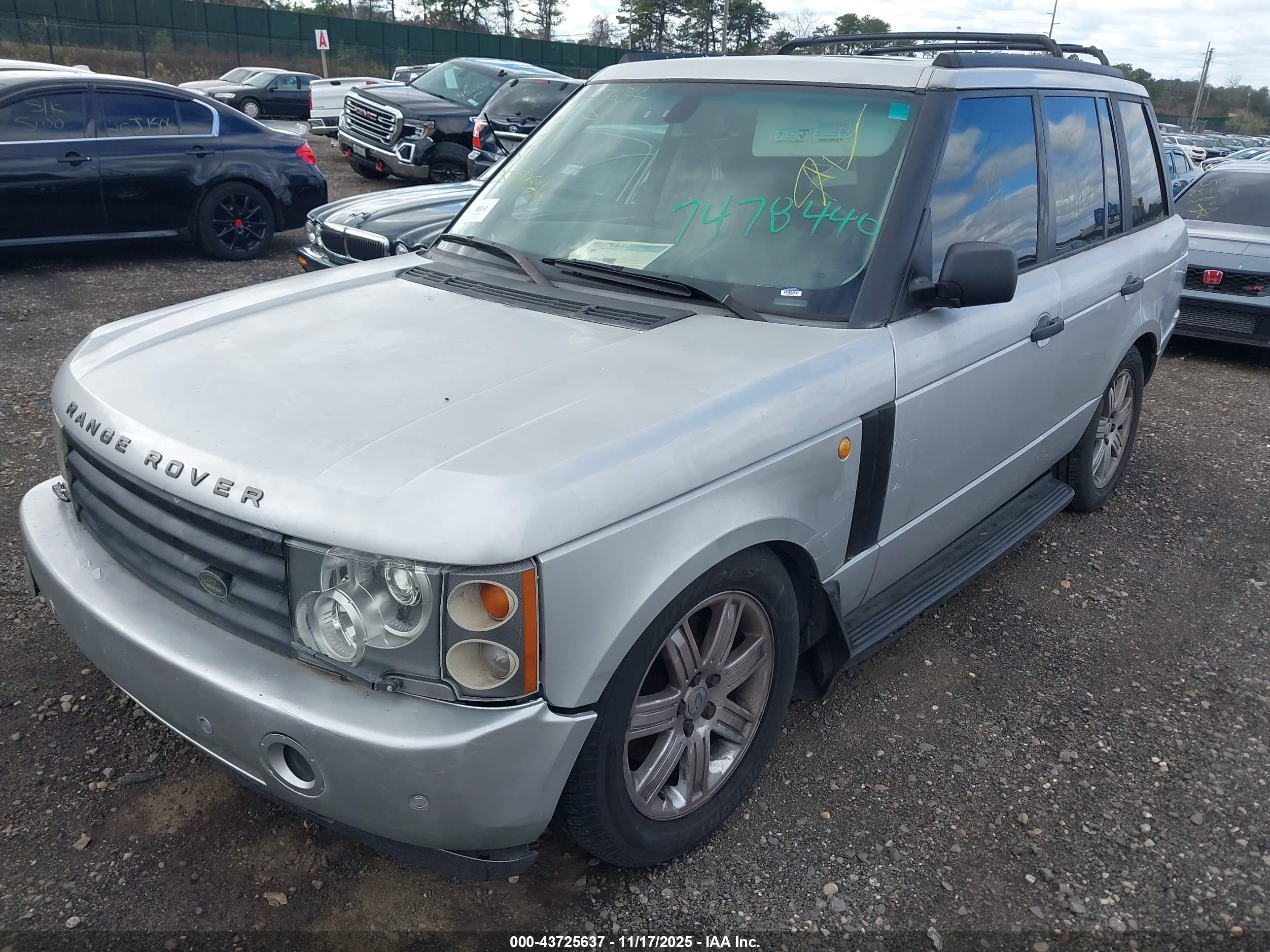 2003 Land Rover Range Rover Hse Gray vin: SALME11403A140440