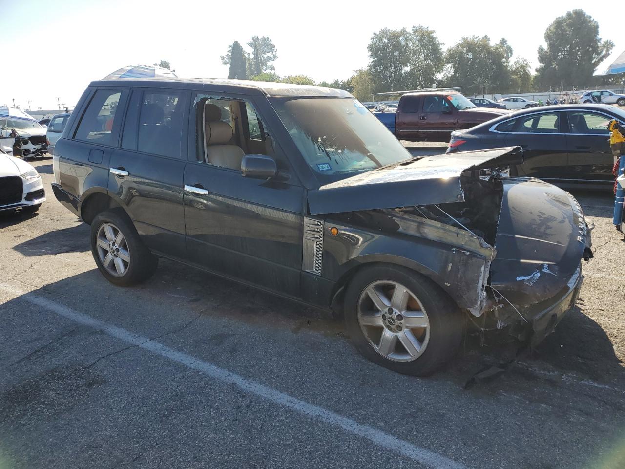 2004 Land Rover Range Rover Hse Black vin: SALME11404A163072