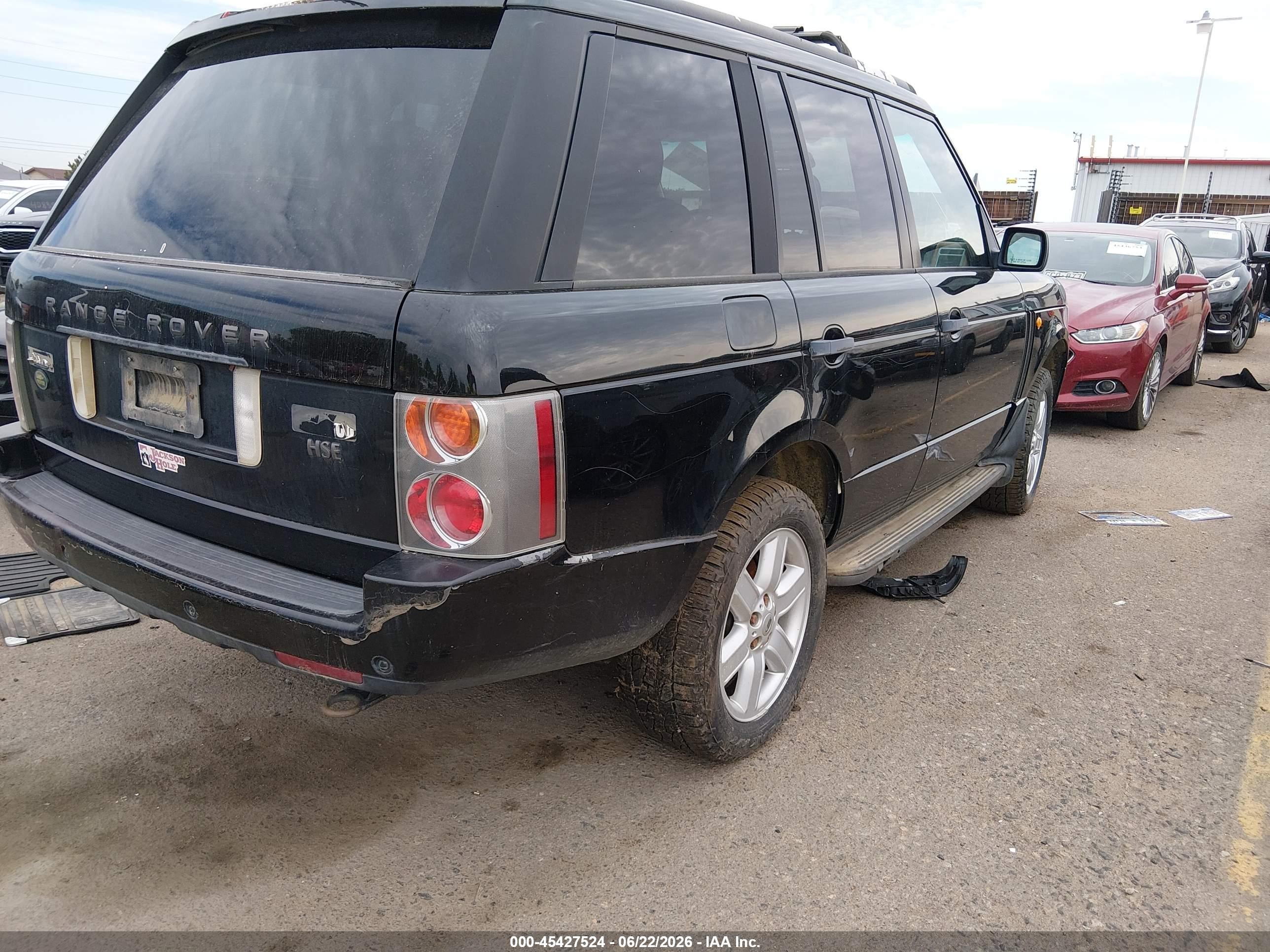 2003 Land Rover Range Rover Hse Black vin: SALME11423A135272