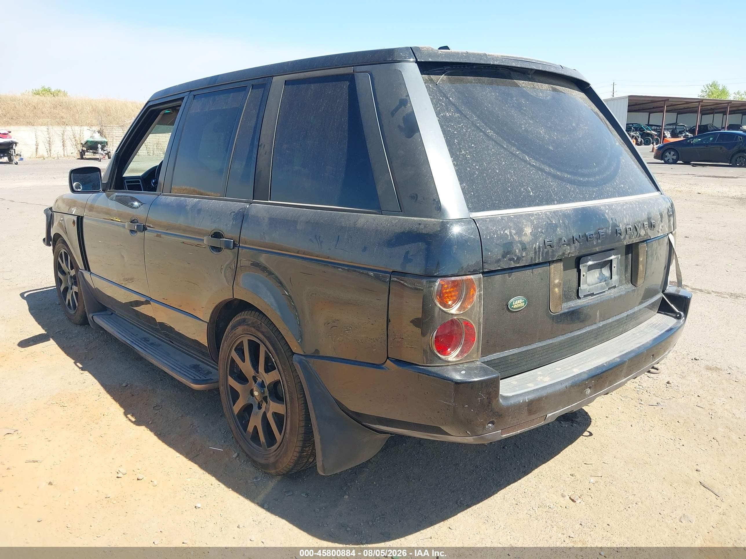 2005 Land Rover Range Rover Hse Black vin: SALME11425A185947
