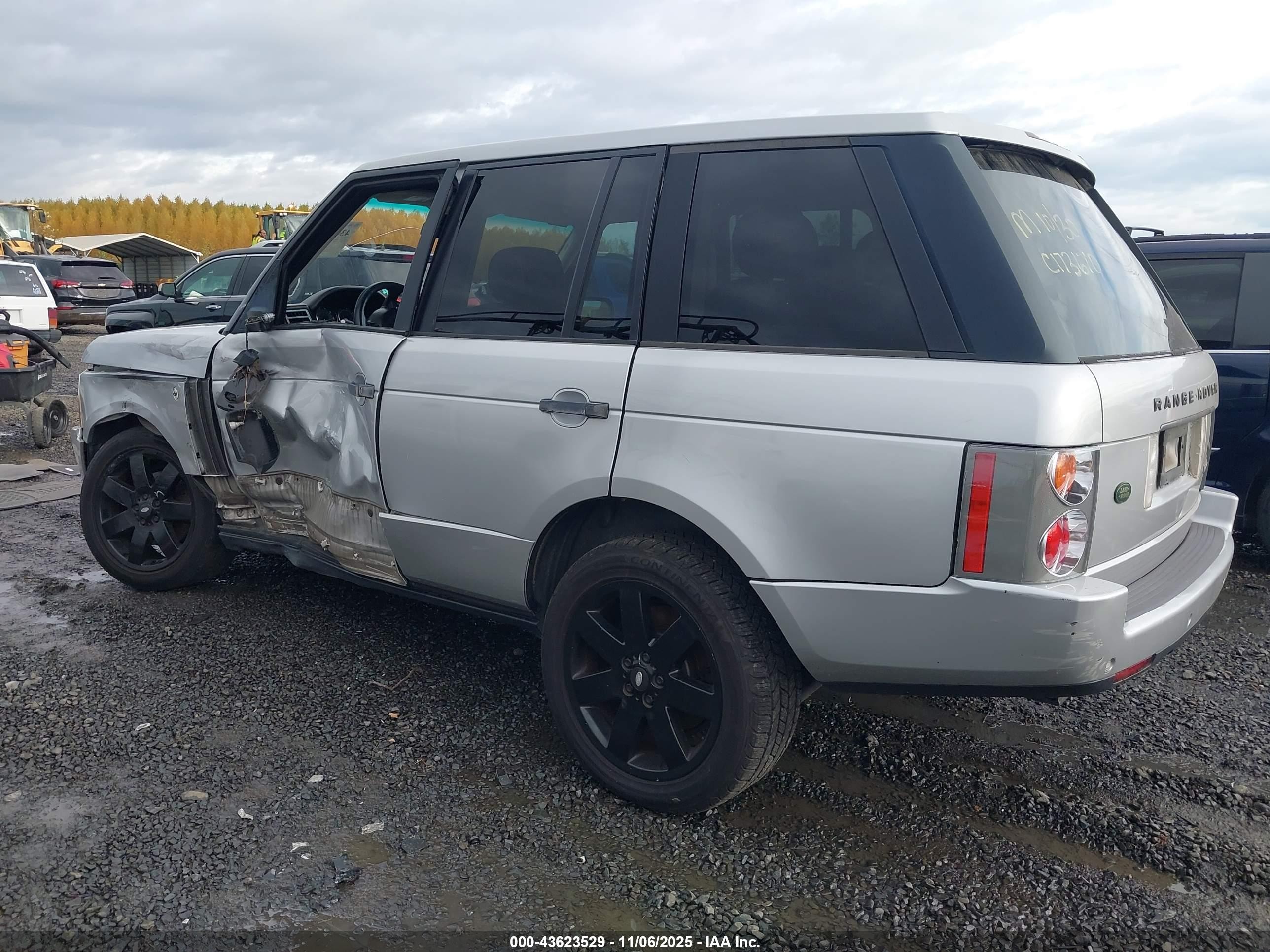 2003 Land Rover Range Rover Hse Silver vin: SALME11433A129206