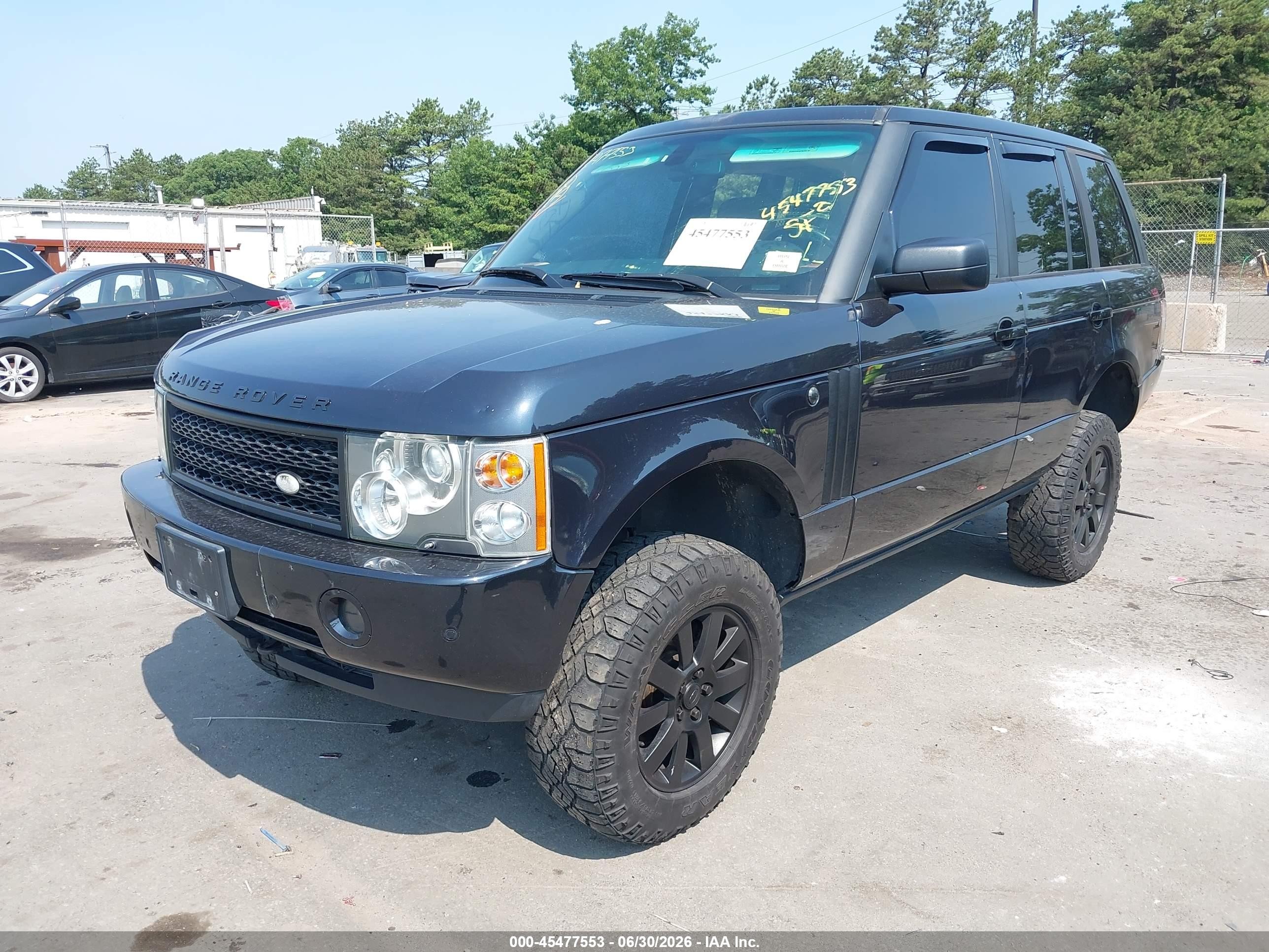 2005 Land Rover Range Rover Hse Dark Blue vin: SALME11455A180547