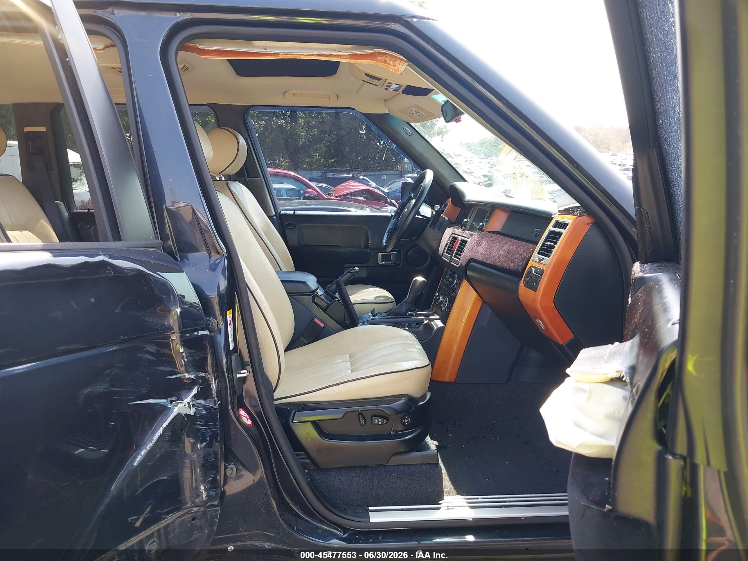 2005 Land Rover Range Rover Hse Dark Blue vin: SALME11455A180547