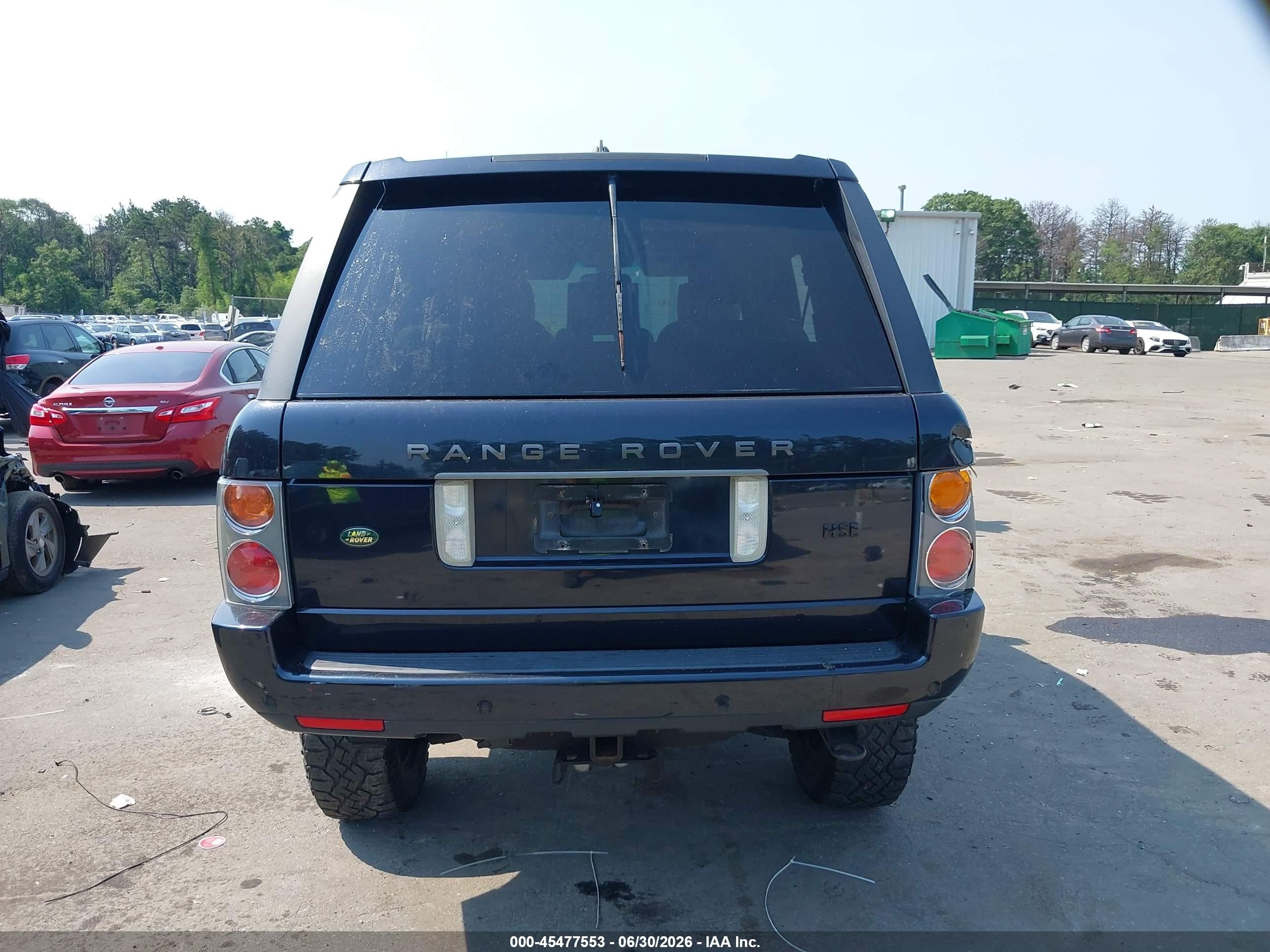 2005 Land Rover Range Rover Hse Dark Blue vin: SALME11455A180547