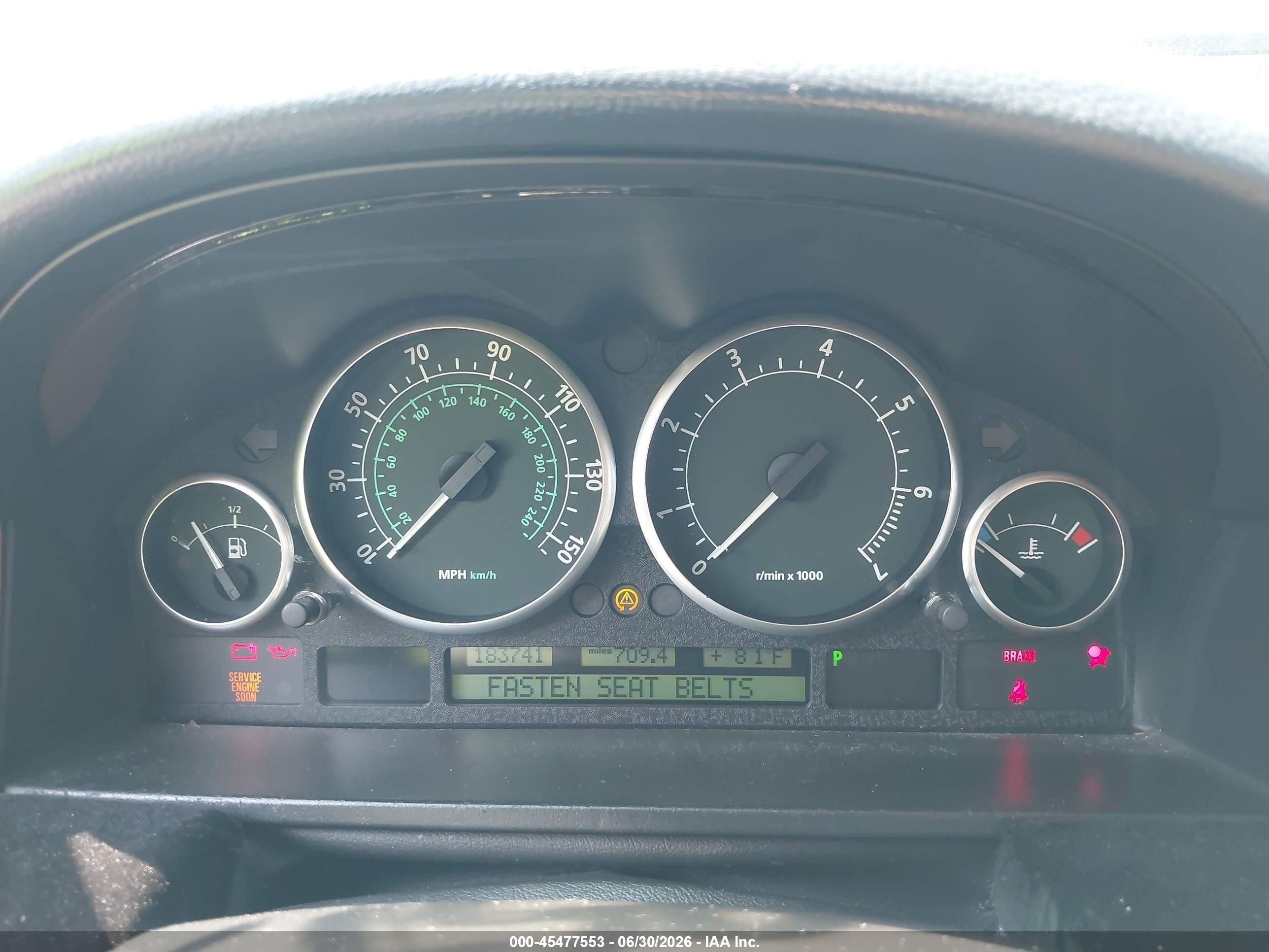 2005 Land Rover Range Rover Hse Dark Blue vin: SALME11455A180547