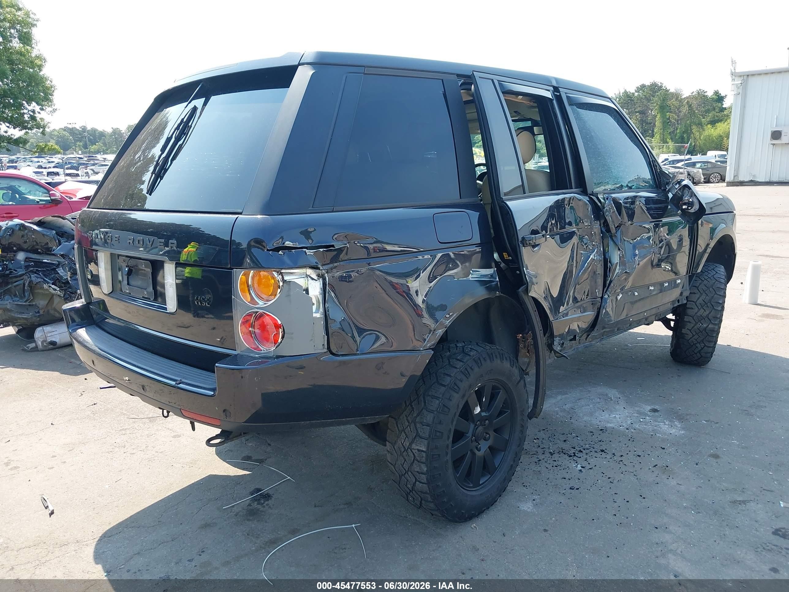 2005 Land Rover Range Rover Hse Dark Blue vin: SALME11455A180547