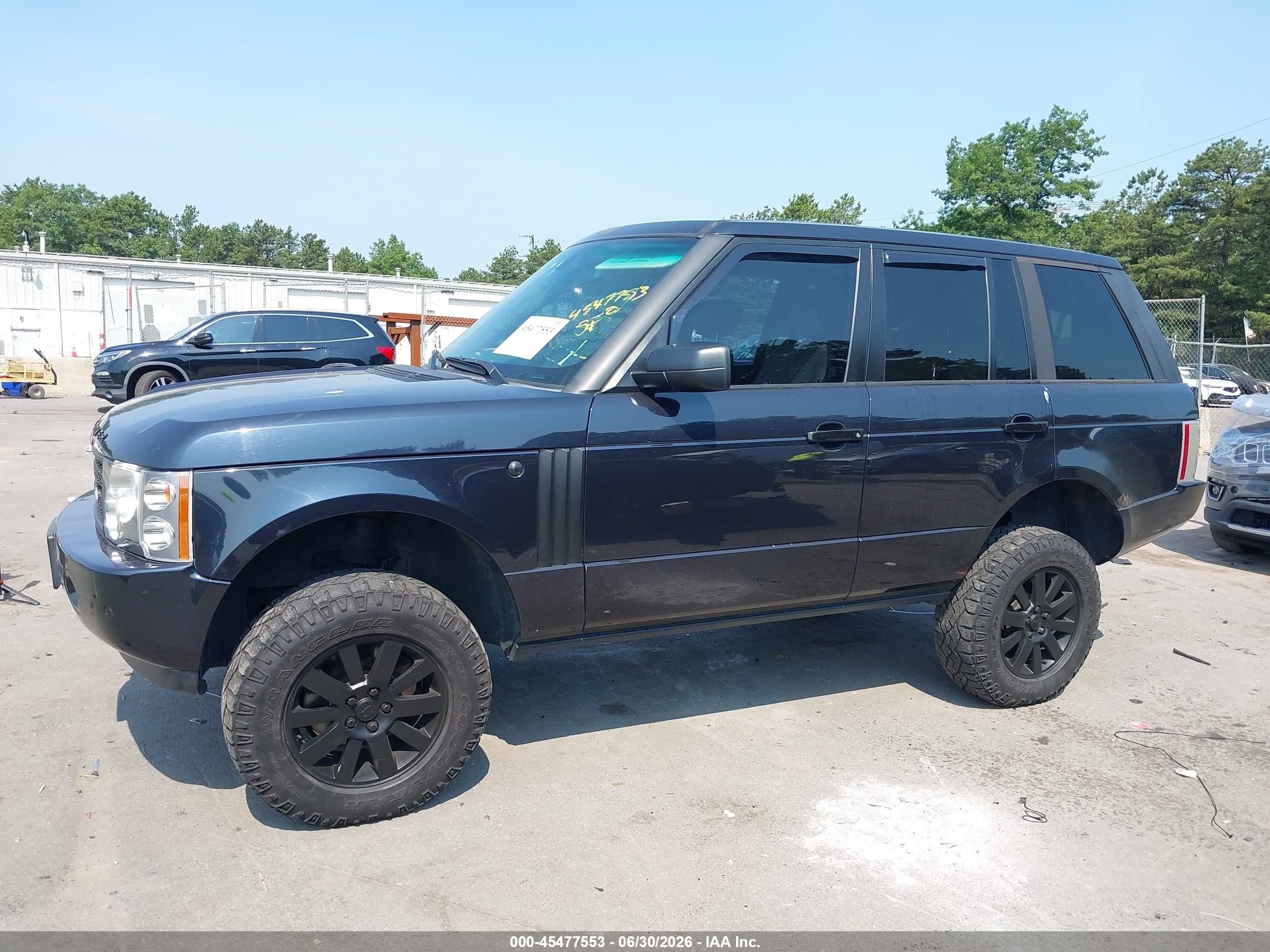2005 Land Rover Range Rover Hse Dark Blue vin: SALME11455A180547