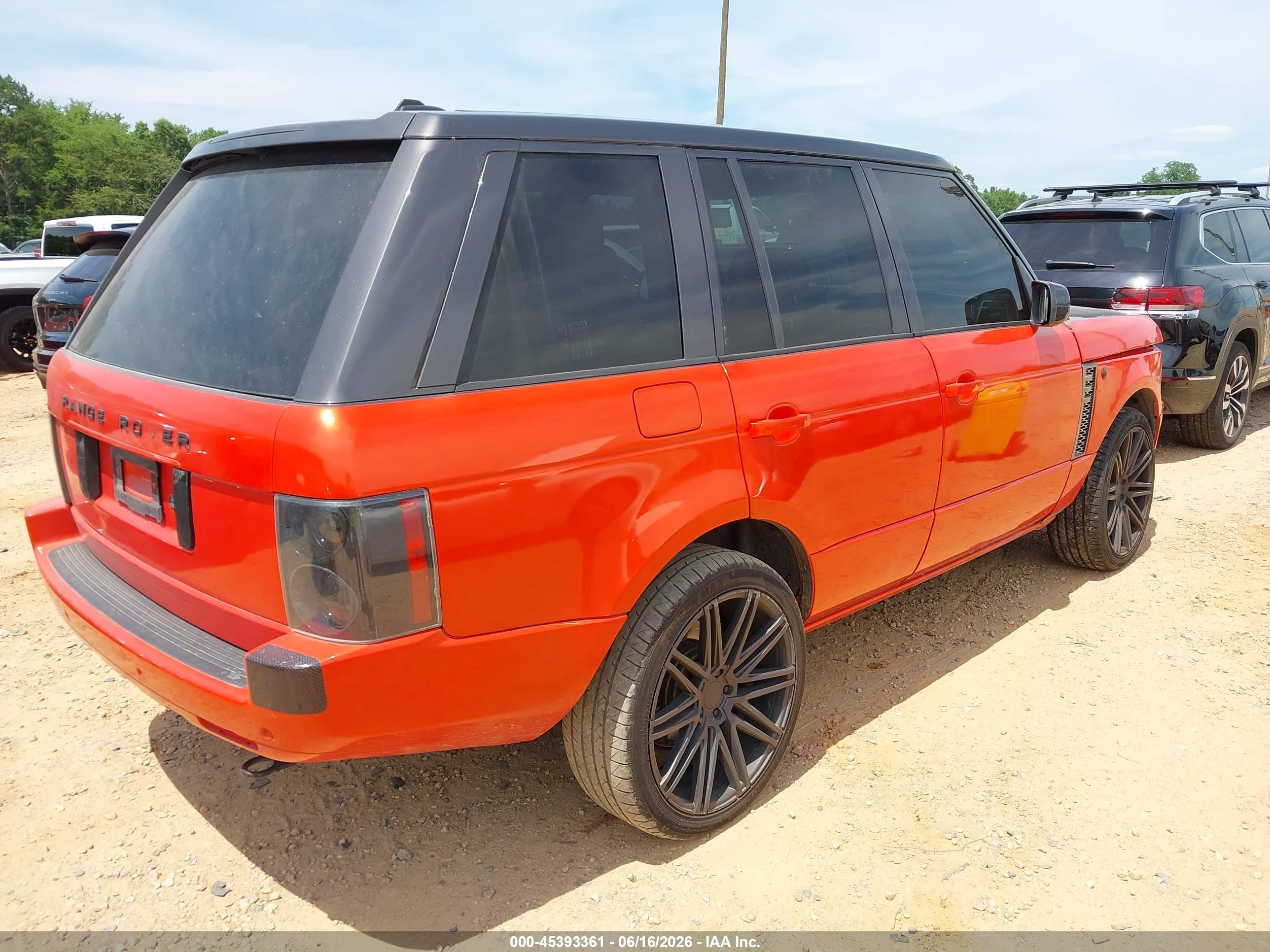 2005 Land Rover Range Rover Hse Orange vin: SALME11465A186728
