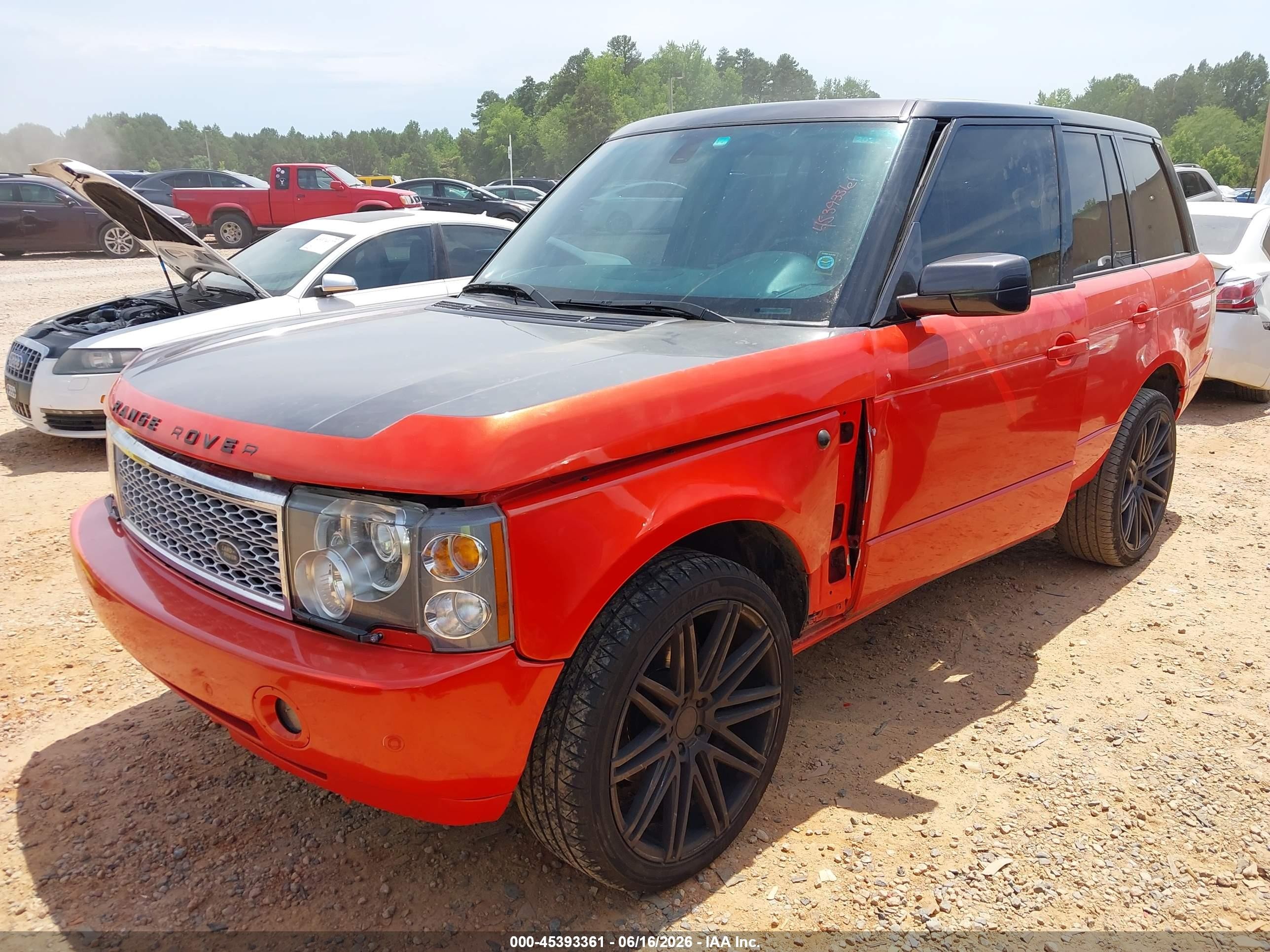 2005 Land Rover Range Rover Hse Orange vin: SALME11465A186728