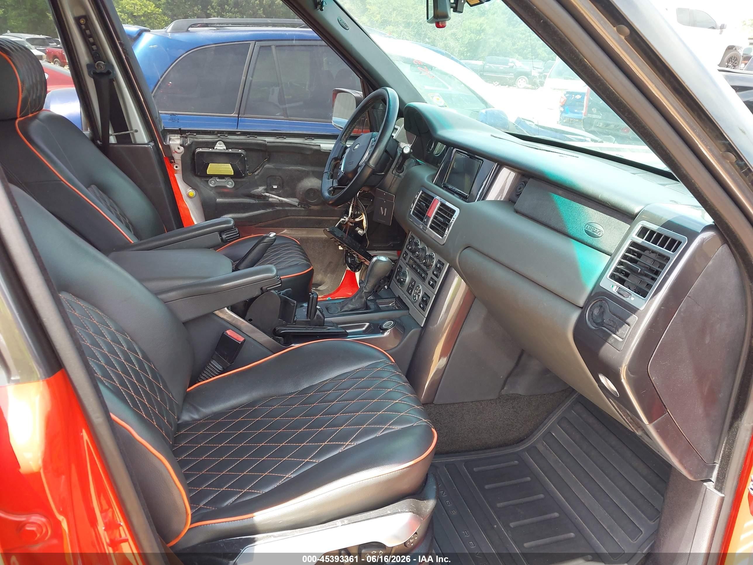 2005 Land Rover Range Rover Hse Orange vin: SALME11465A186728