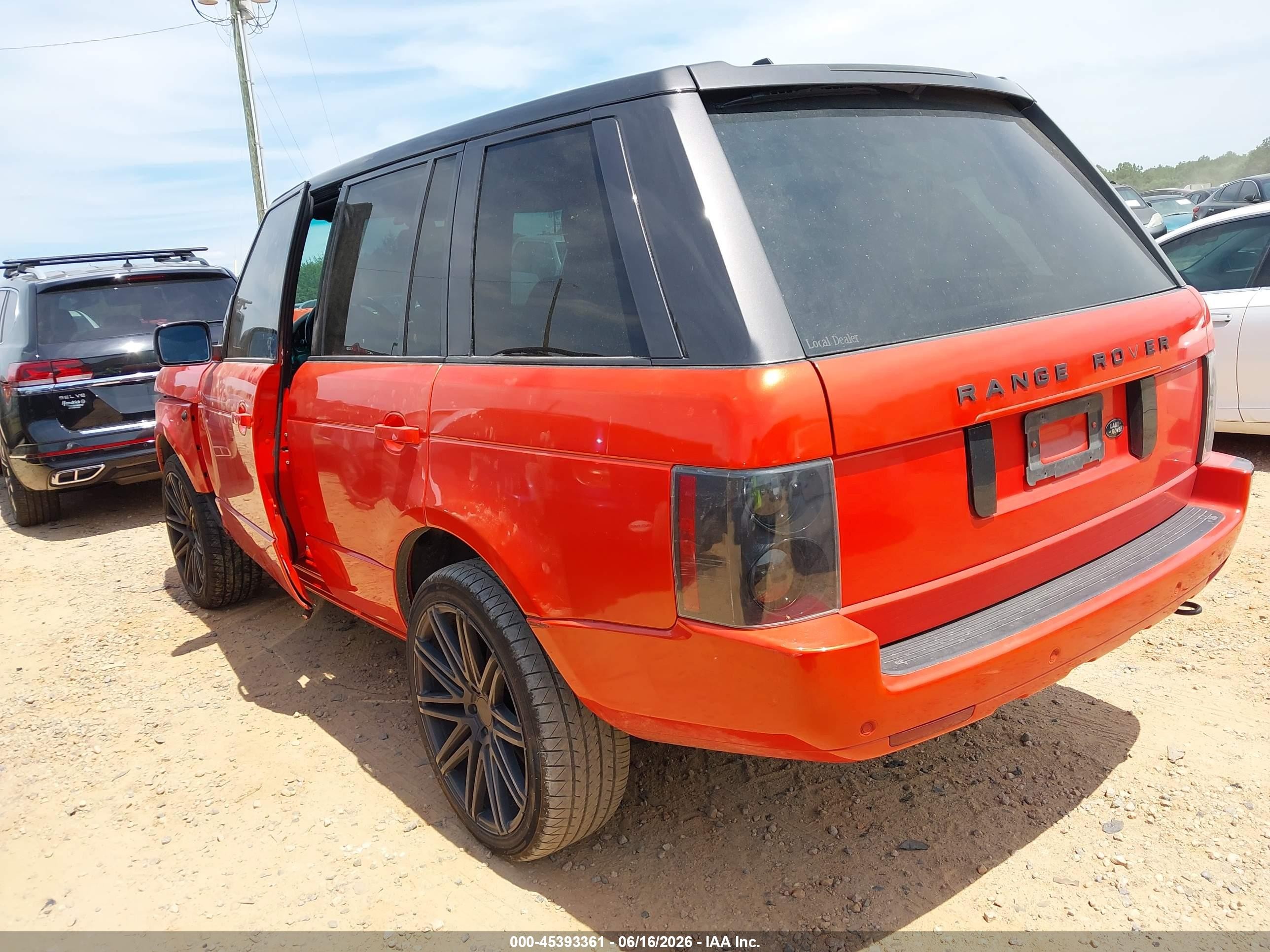 2005 Land Rover Range Rover Hse Orange vin: SALME11465A186728