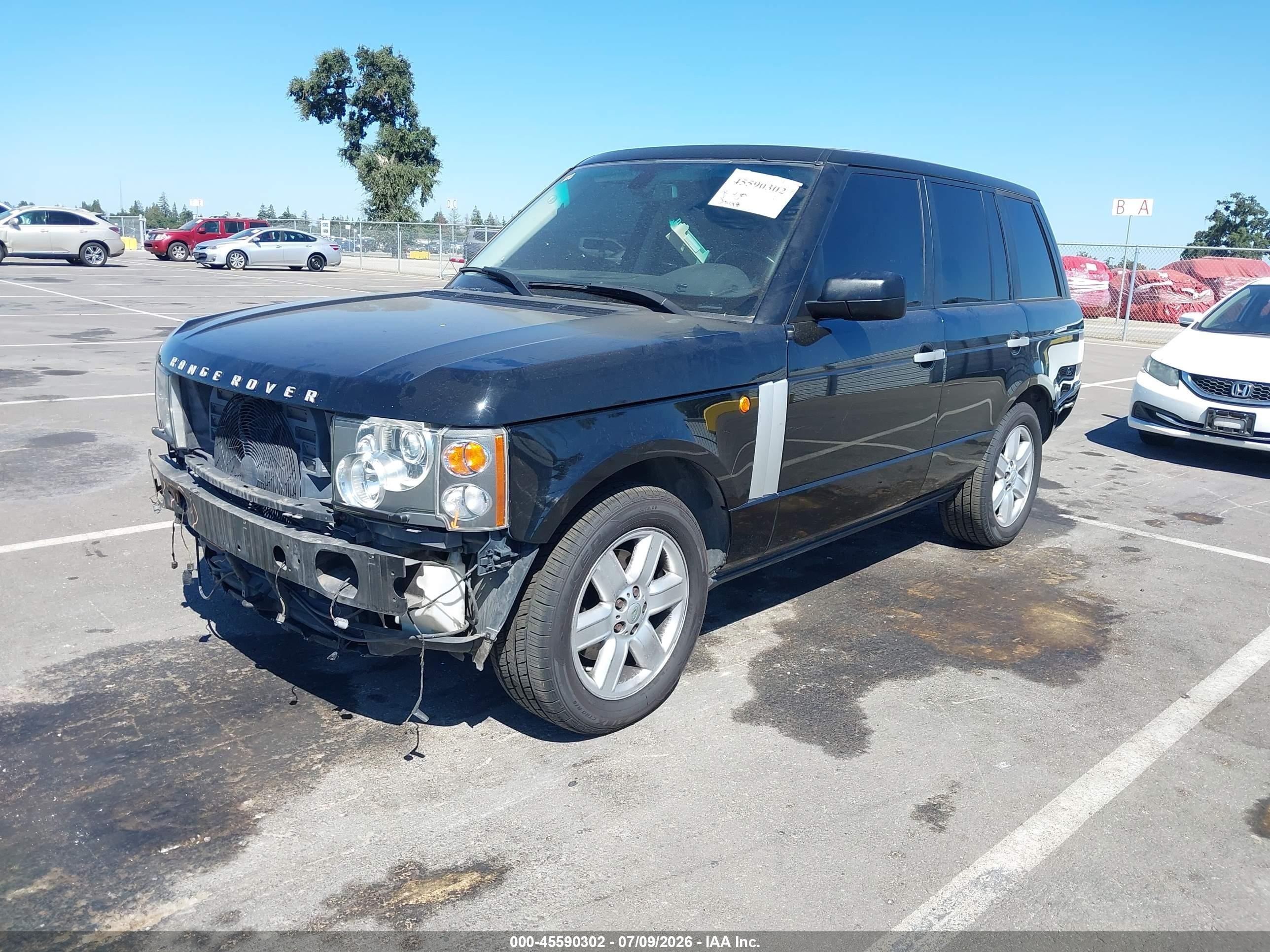 2005 Land Rover Range Rover Hse Черный vin: SALME114X5A180690
