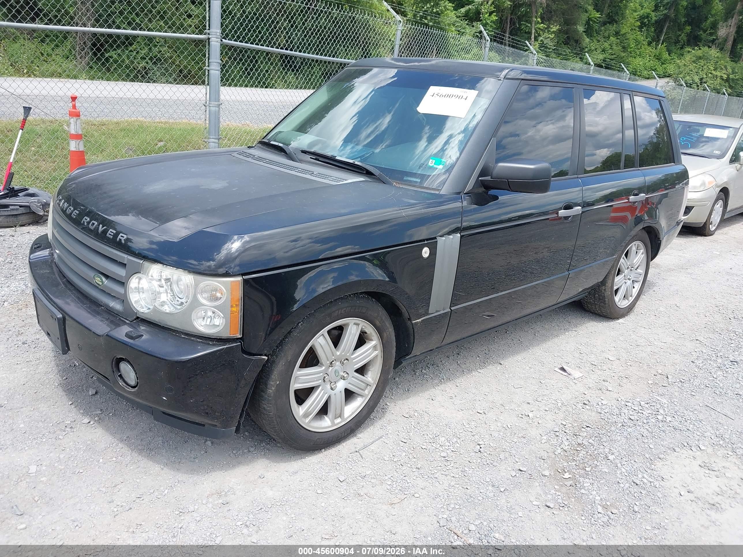 2008 Land Rover Range Rover Hse Black vin: SALME15418S291031